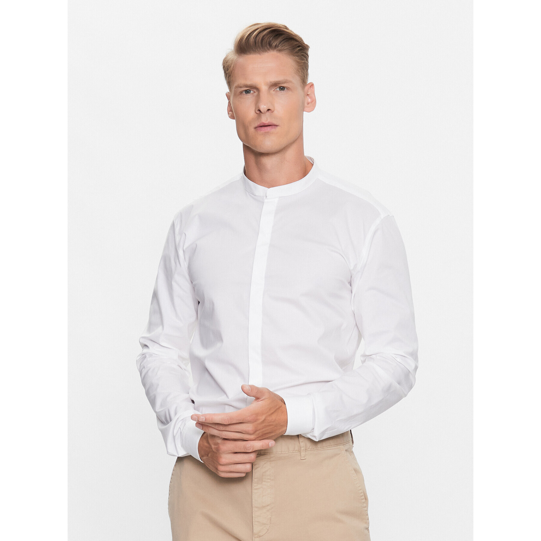 Hugo Риза 50495086 Бял Extra Slim Fit - Pepit.bg