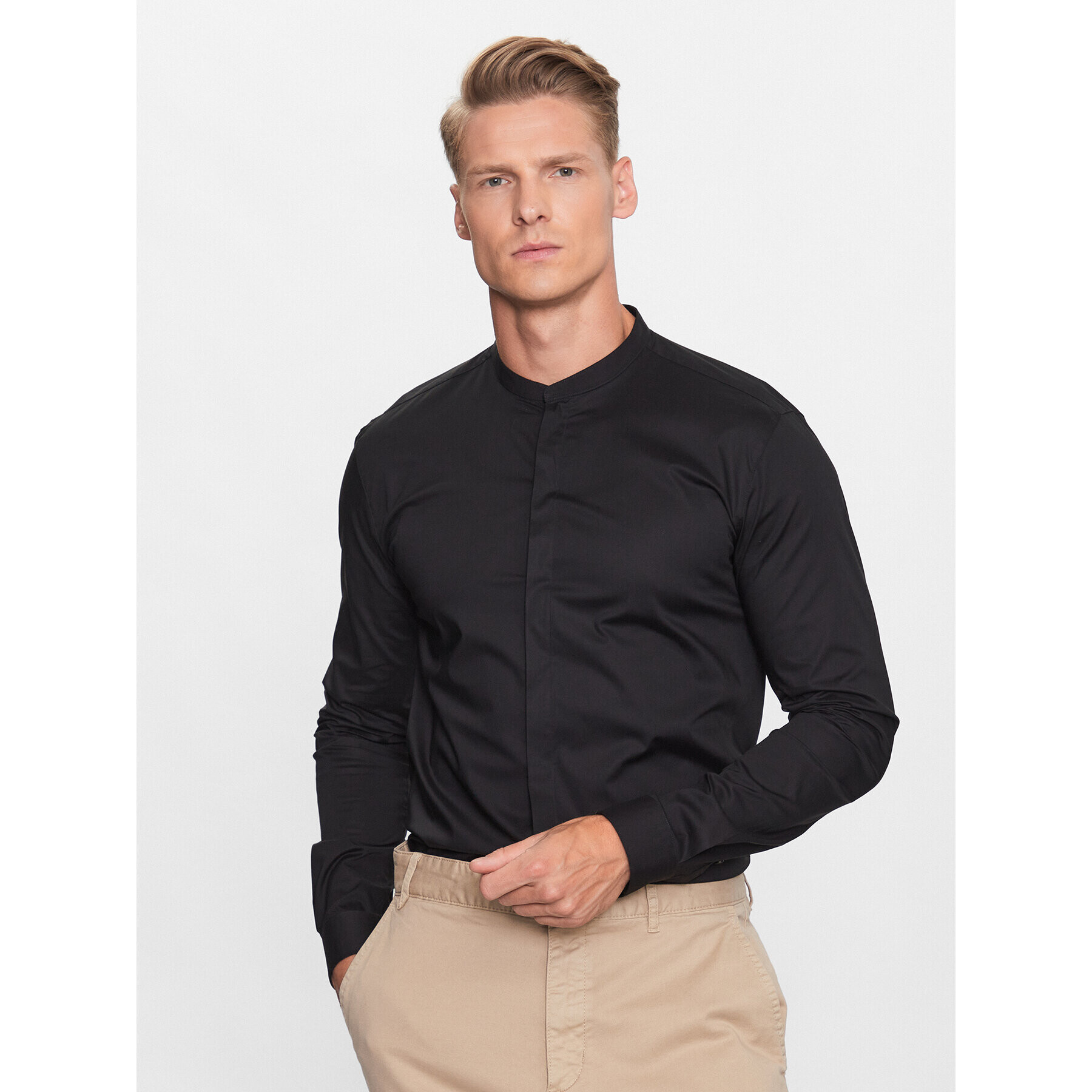 Hugo Риза 50495086 Черен Extra Slim Fit - Pepit.bg