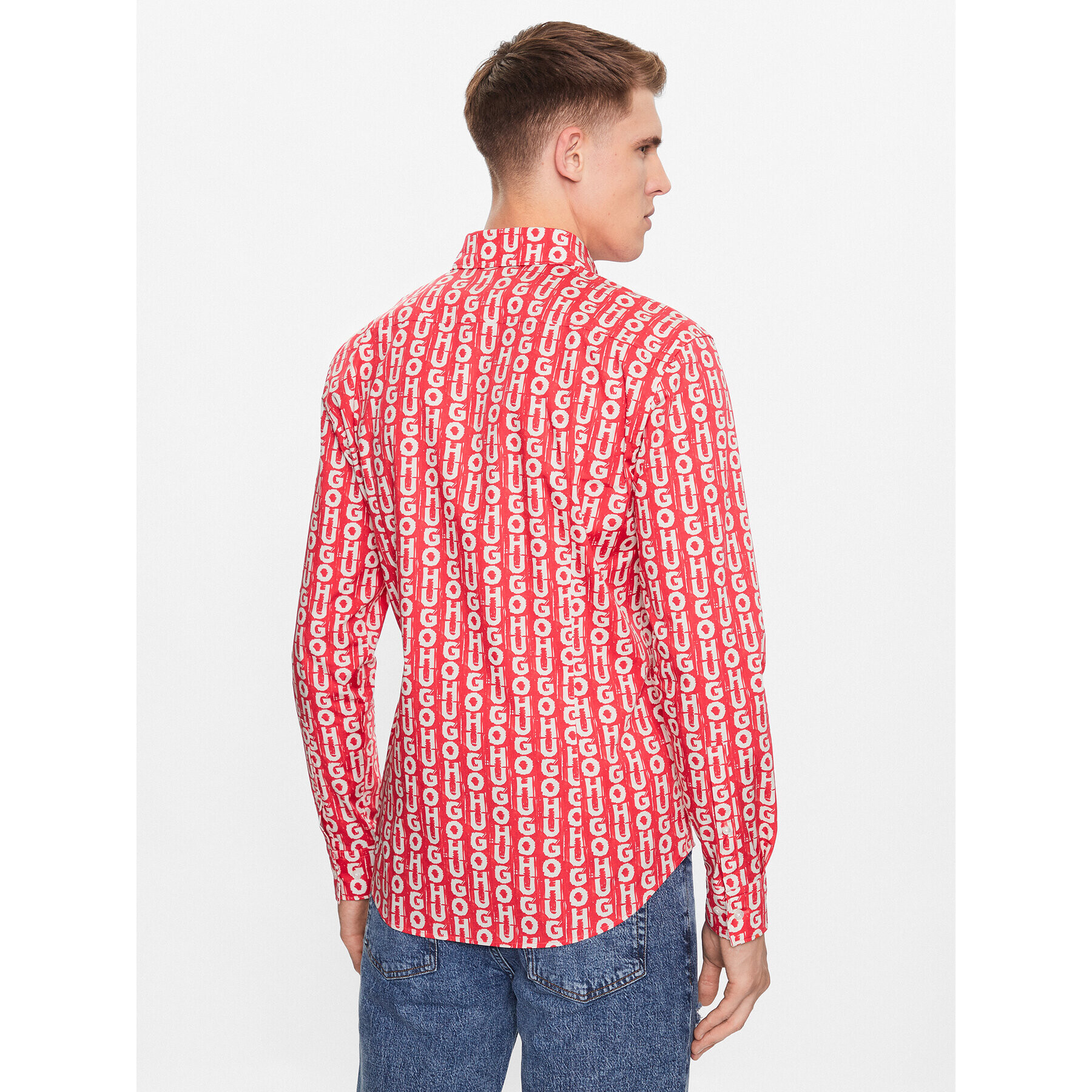 Hugo Риза 50495865 Червен Slim Fit - Pepit.bg