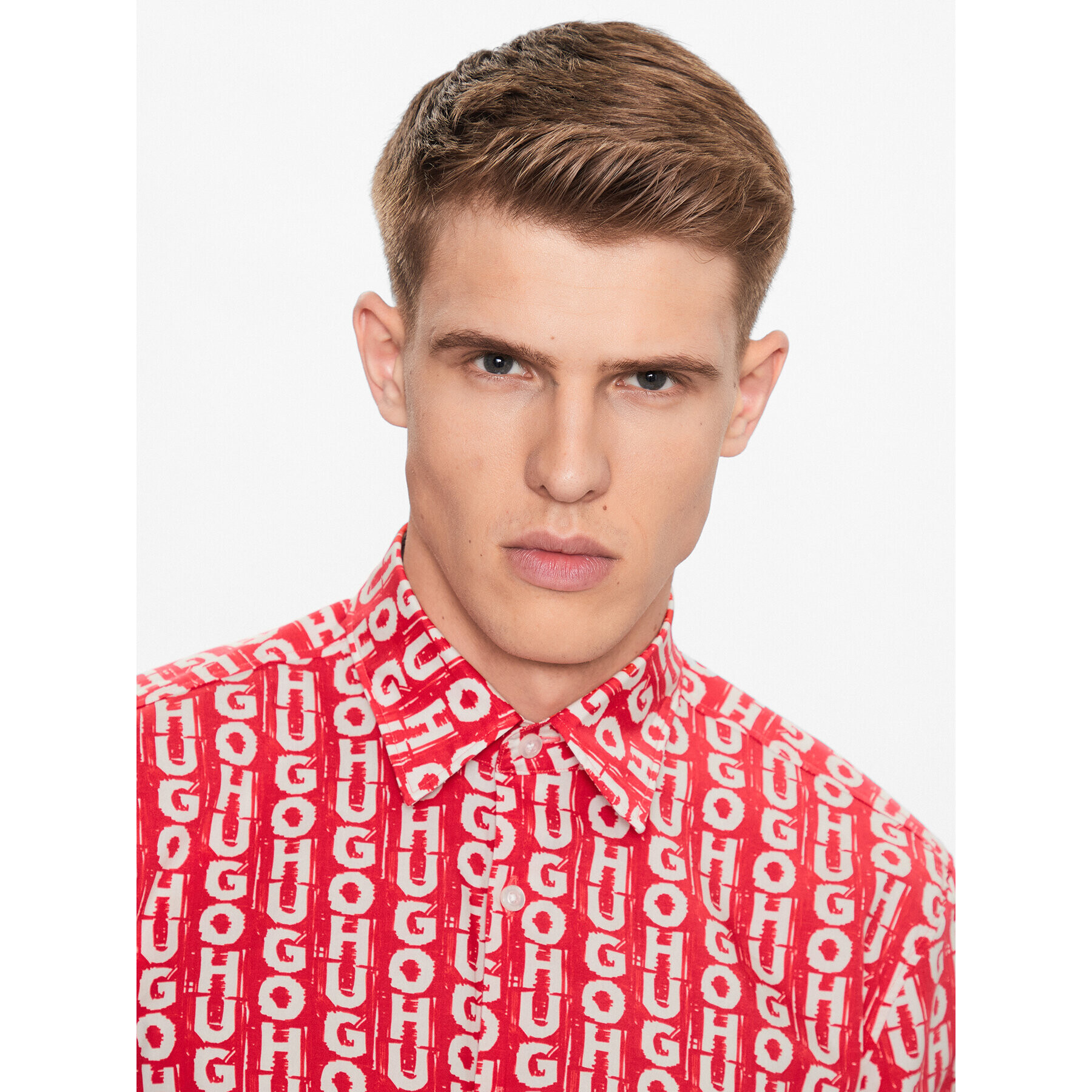 Hugo Риза 50495865 Червен Slim Fit - Pepit.bg