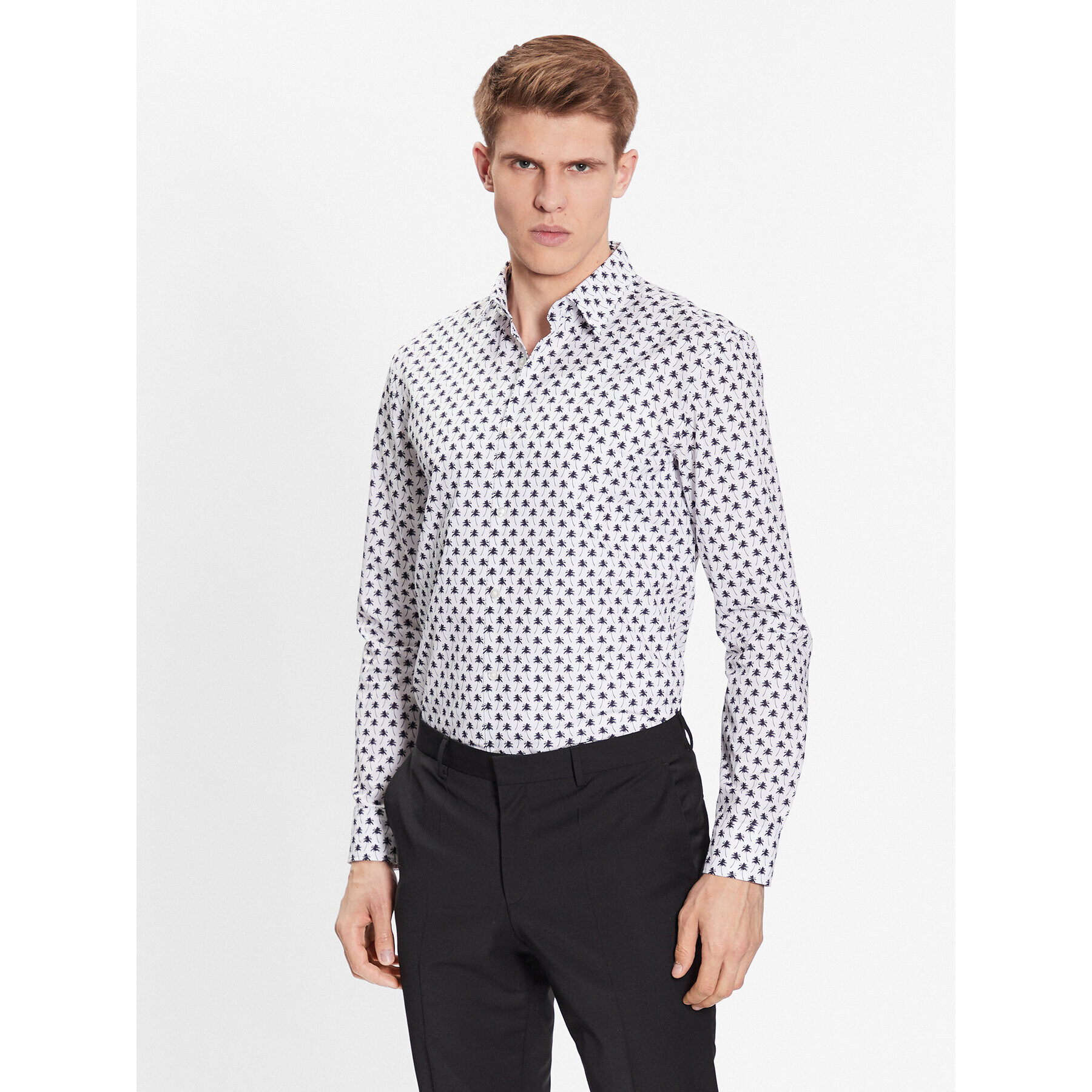 Hugo Риза 50496126 Бял Slim Fit - Pepit.bg