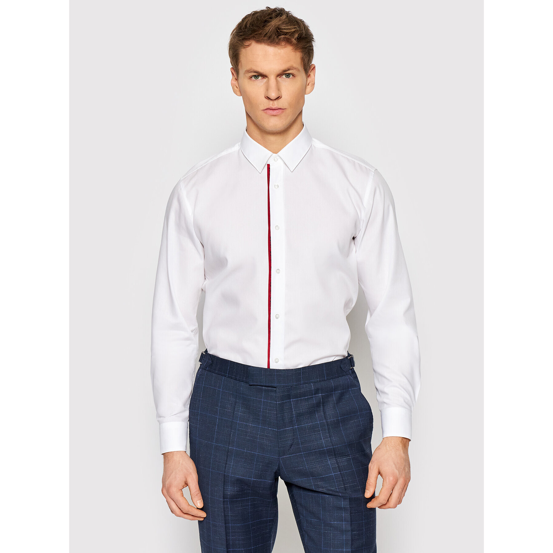 Hugo Риза Elisha02 50468142 Бял Extra Slim Fit - Pepit.bg