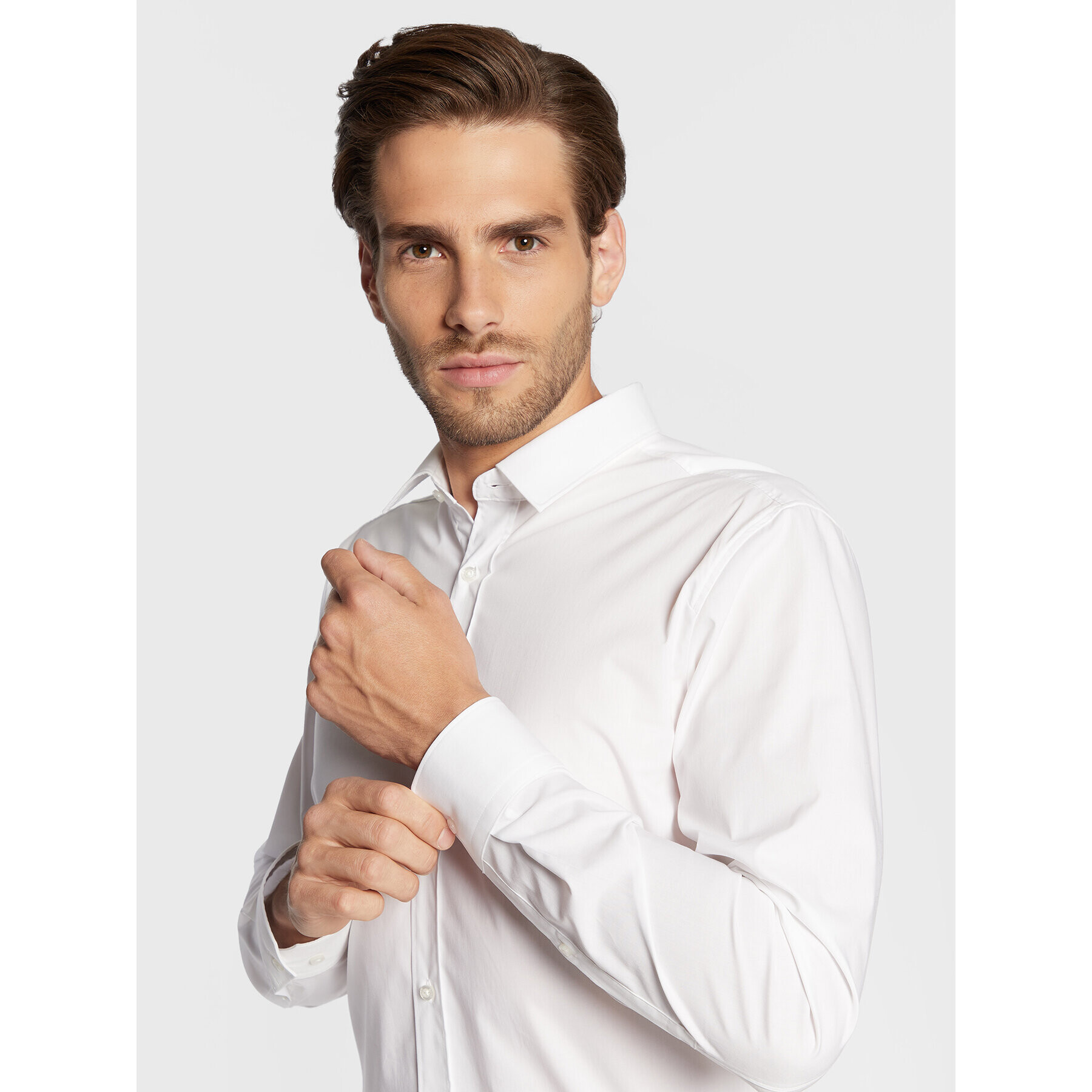 Hugo Риза Elisha02 50479396 Бял Extra Slim Fit - Pepit.bg