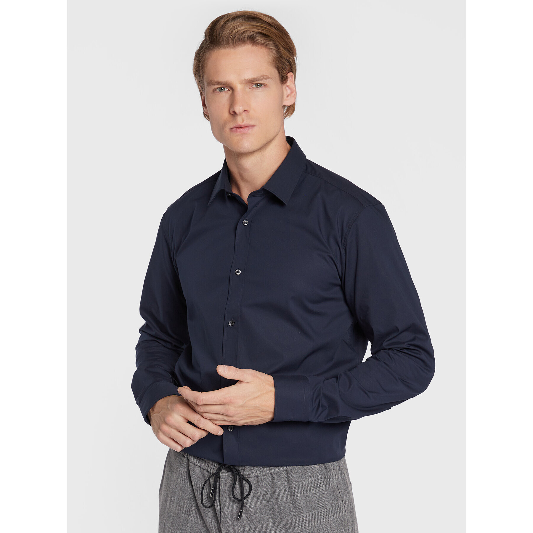 Hugo Риза Elisha02 50479396 Тъмносин Extra Slim Fit - Pepit.bg