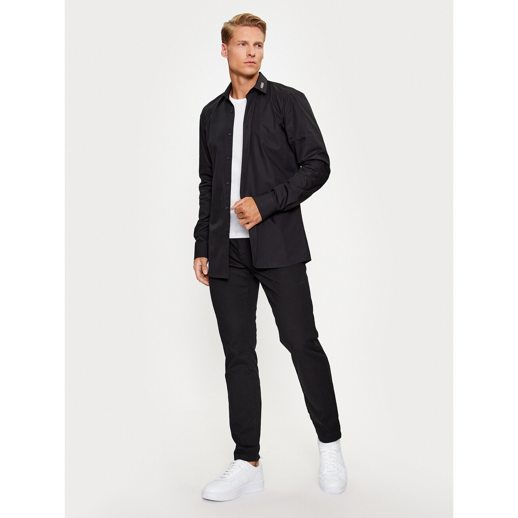 Hugo Риза Elisha02 50495087 Черен Extra Slim Fit - Pepit.bg