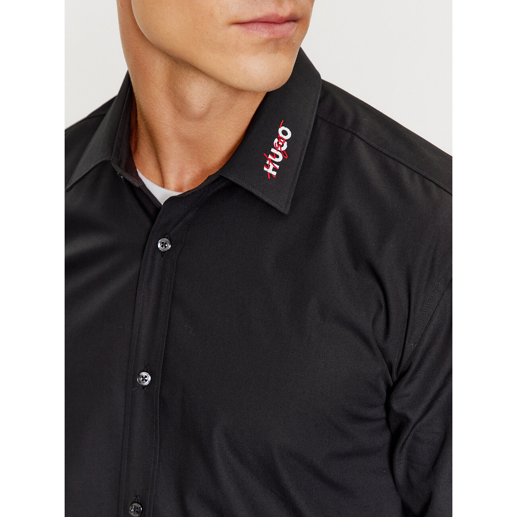 Hugo Риза Elisha02 50495087 Черен Extra Slim Fit - Pepit.bg