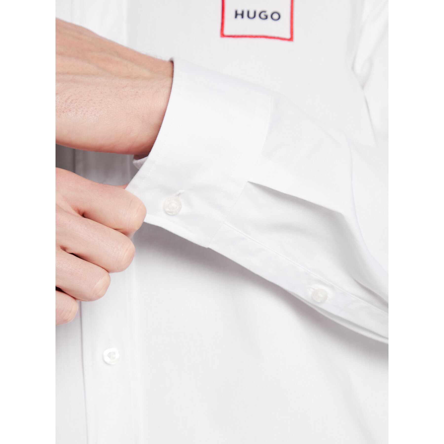 Hugo Риза Emero 50478586 Бял Straight Fit - Pepit.bg