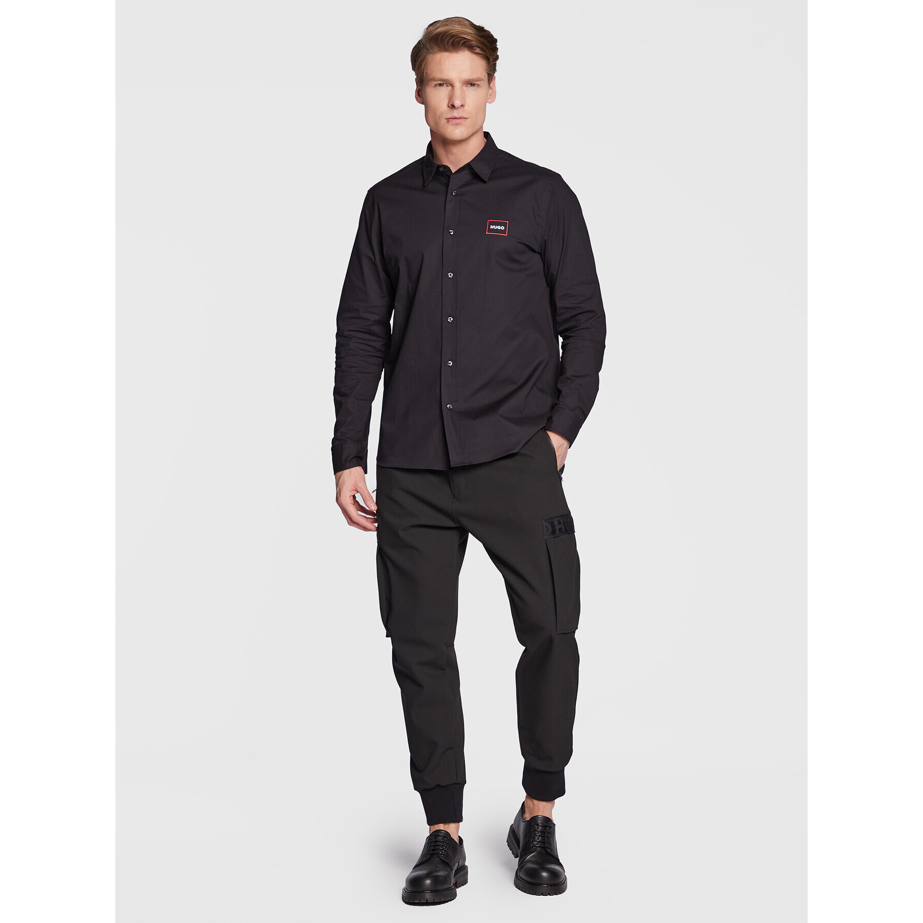 Hugo Риза Emero 50478586 Черен Straight Fit - Pepit.bg
