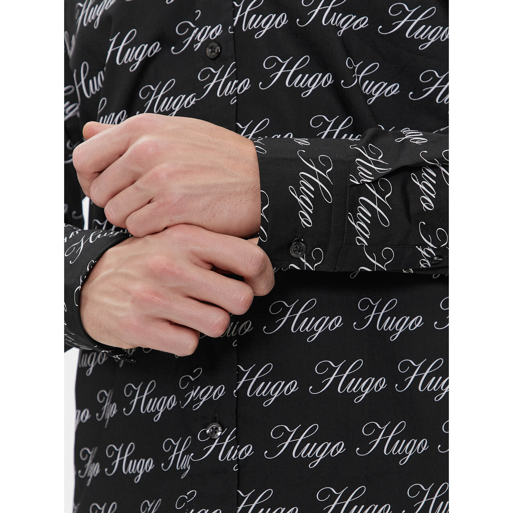 Hugo Риза Emero 50508614 Черен Straight Fit - Pepit.bg