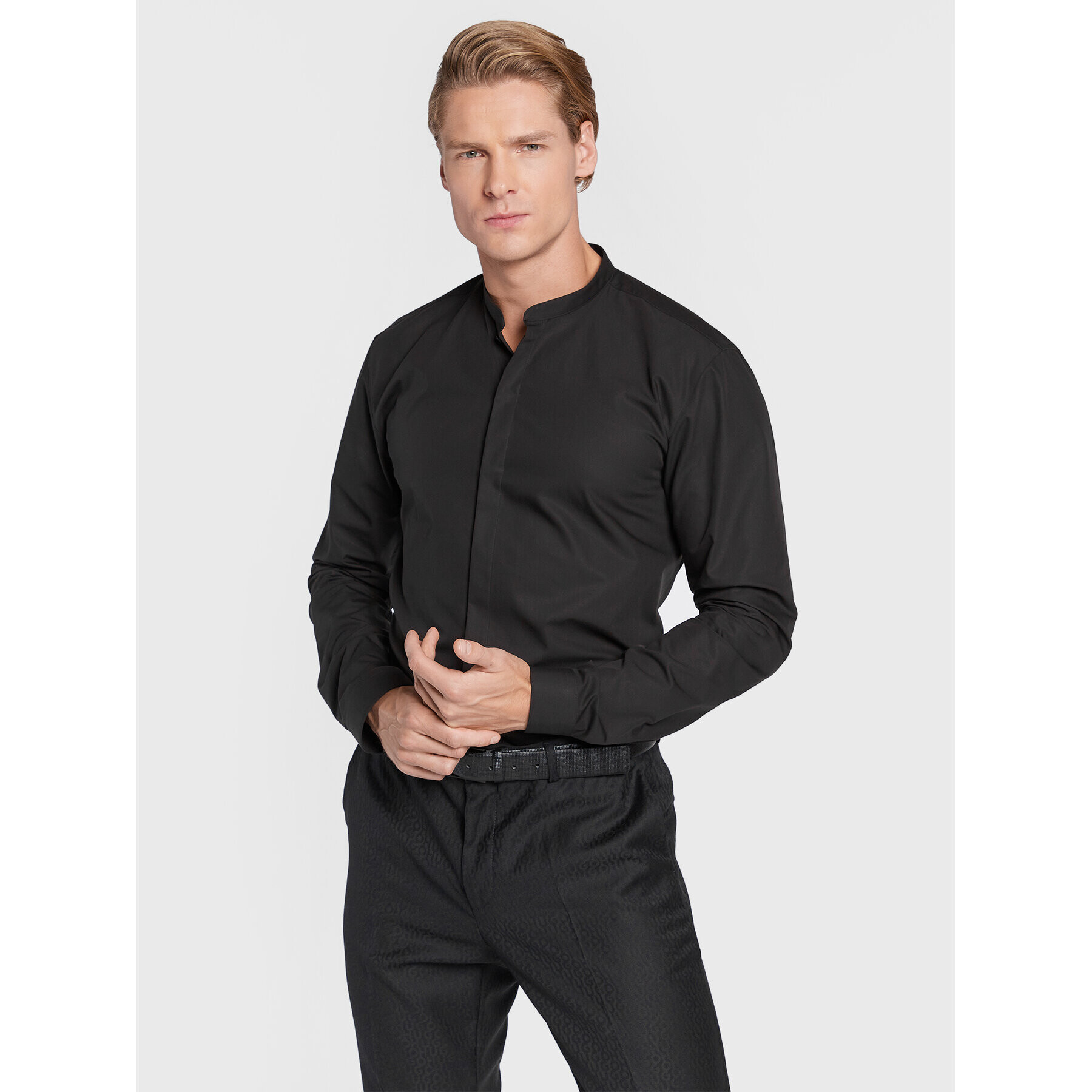 Hugo Риза Enrique 50458109 Черен Extra Slim Fit - Pepit.bg