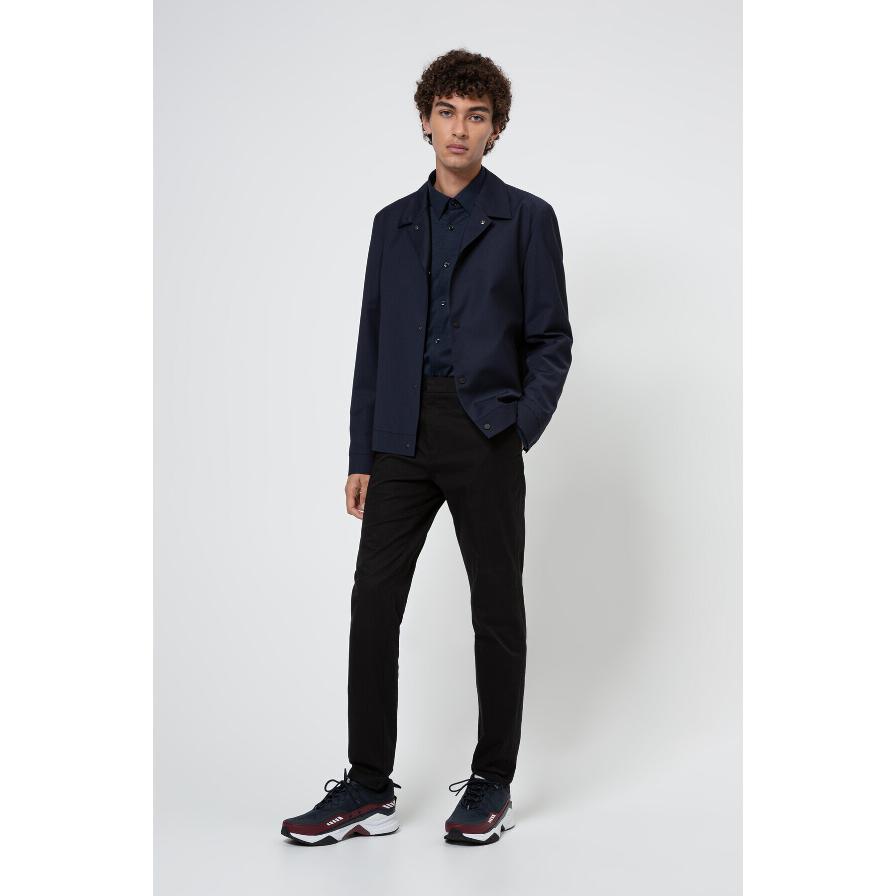 Hugo Риза Ermo 50438087 Тъмносин Slim Fit - Pepit.bg