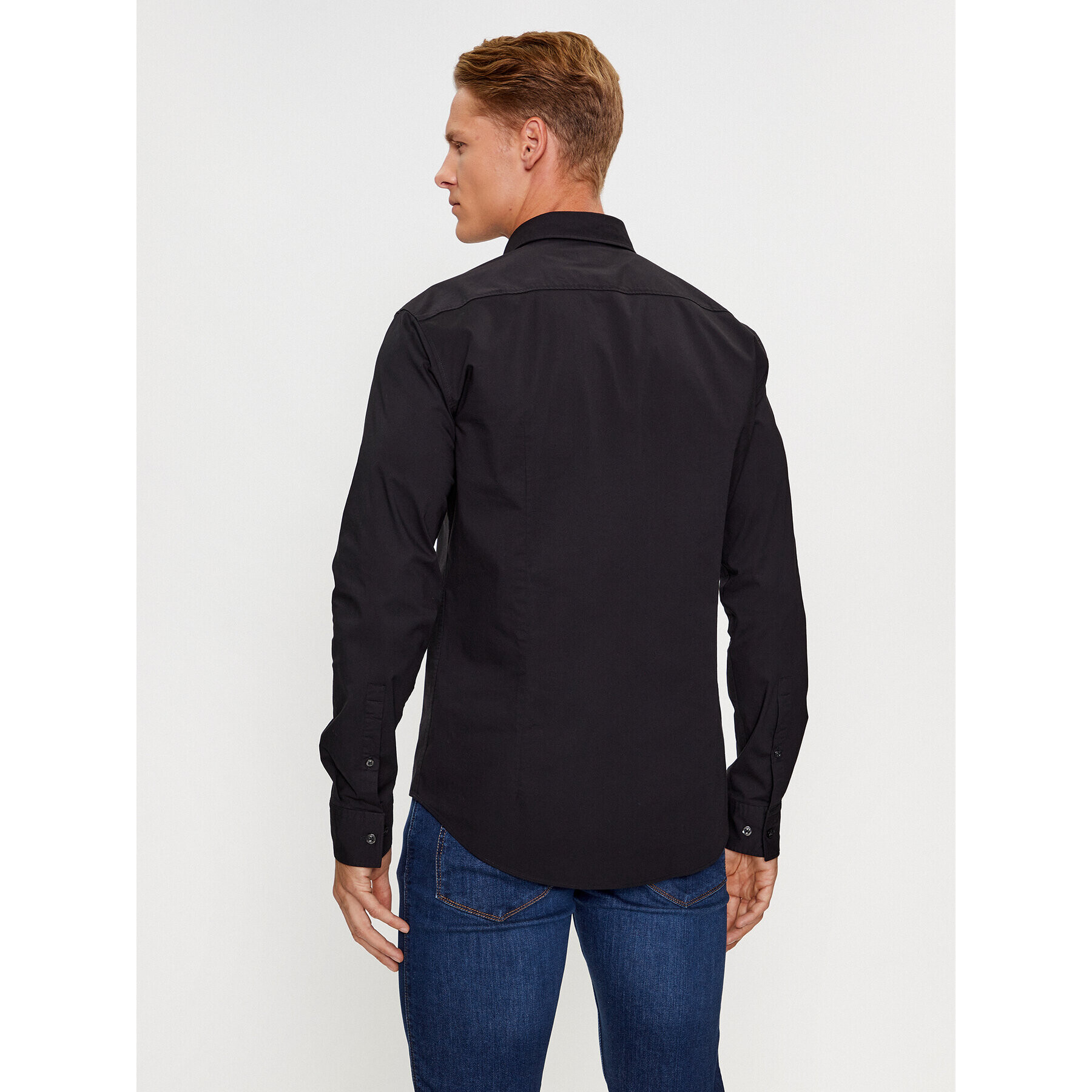 Hugo Риза Ermo 50490733 Черен Slim Fit - Pepit.bg