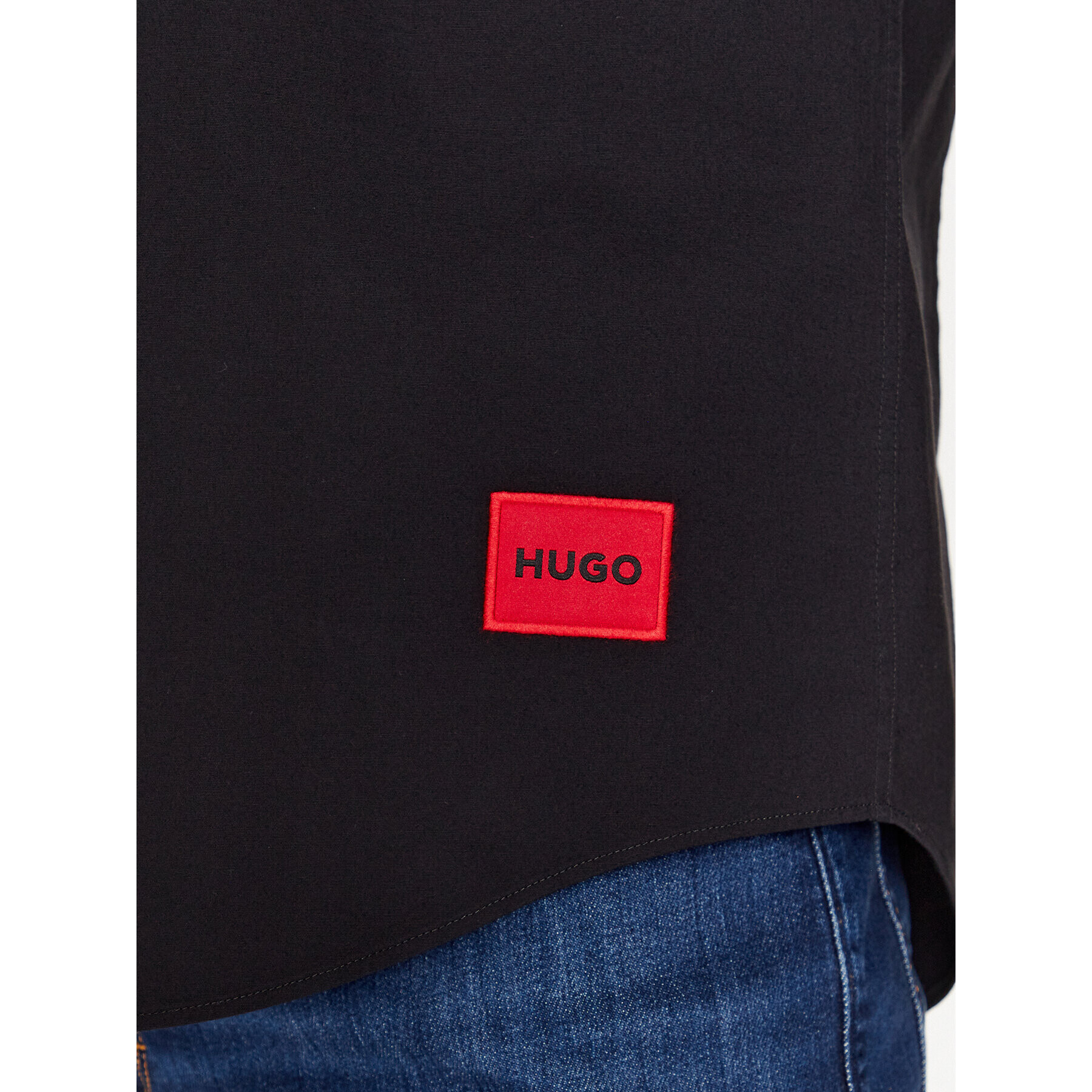 Hugo Риза Ermo 50490733 Черен Slim Fit - Pepit.bg