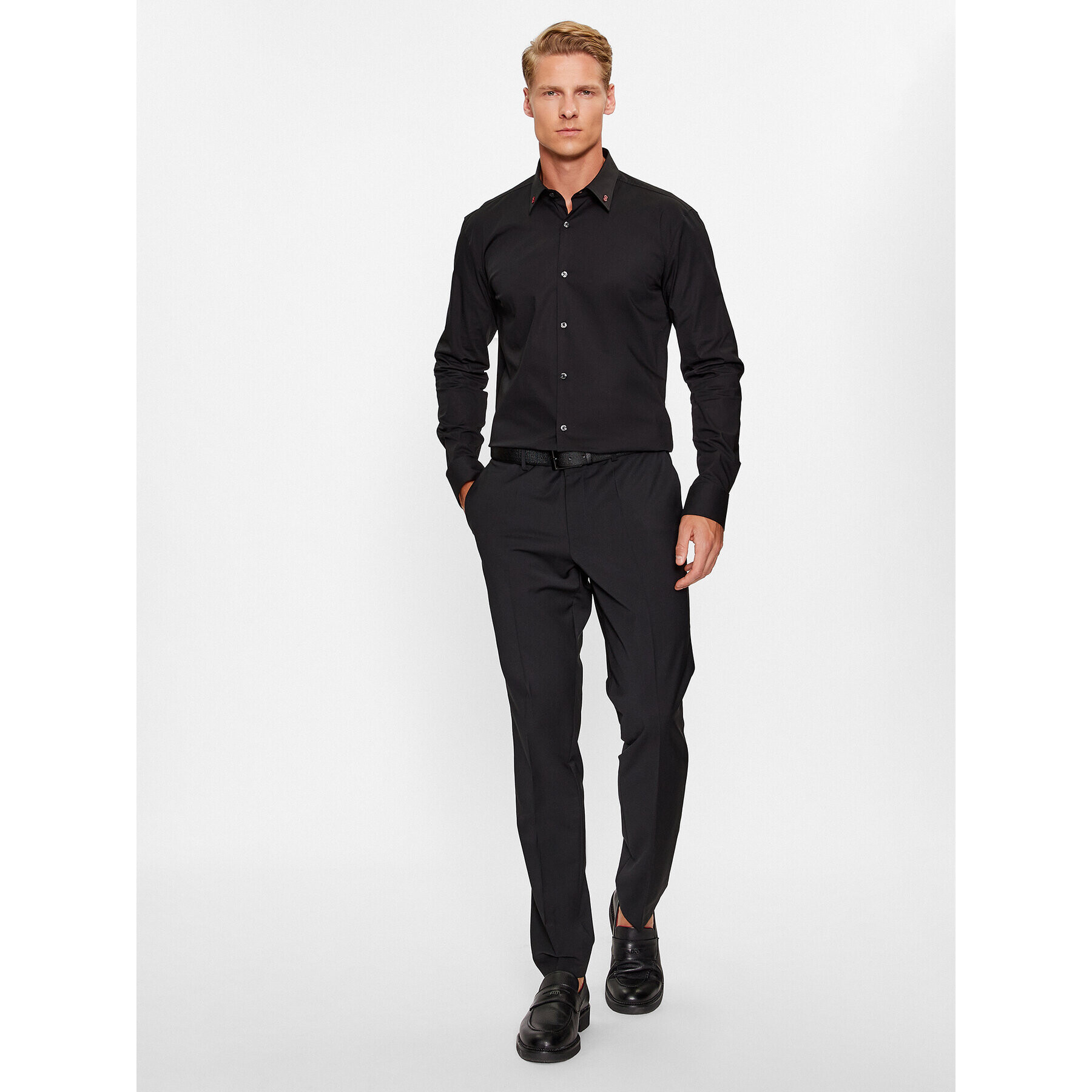 Hugo Риза Ermo 50495900 Черен Slim Fit - Pepit.bg