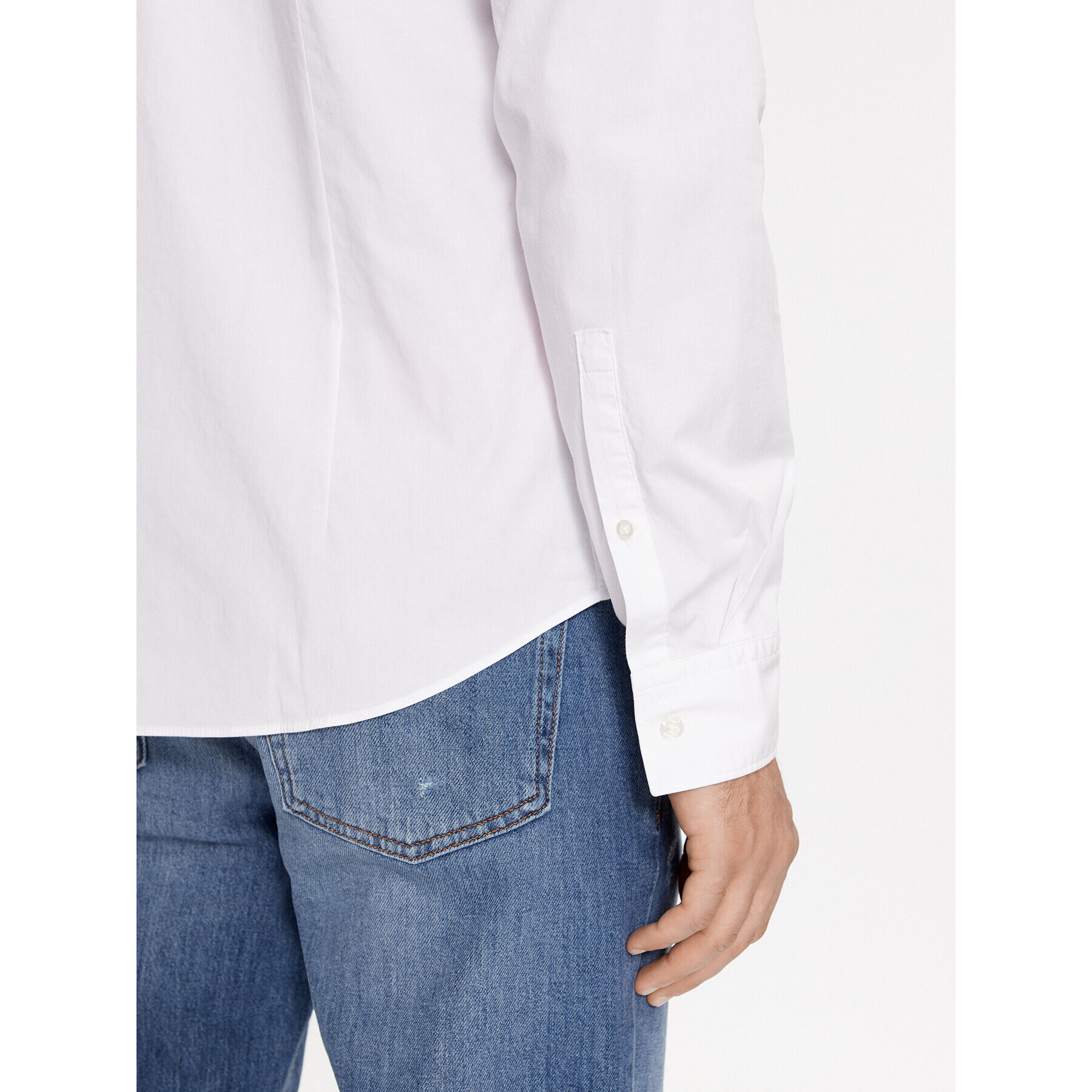Hugo Риза Ermo 50500216 Бял Slim Fit - Pepit.bg