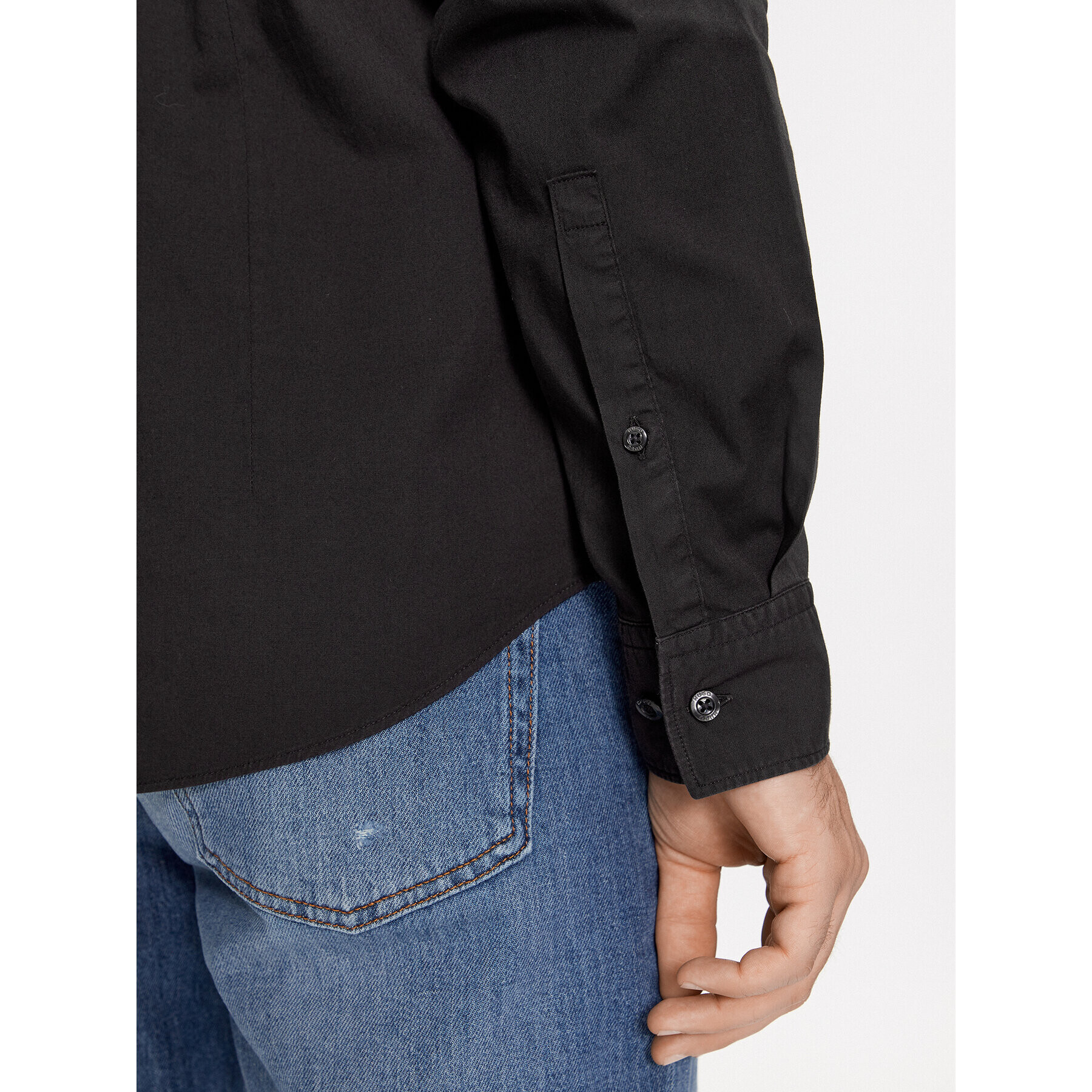 Hugo Риза Ermo 50500216 Черен Slim Fit - Pepit.bg