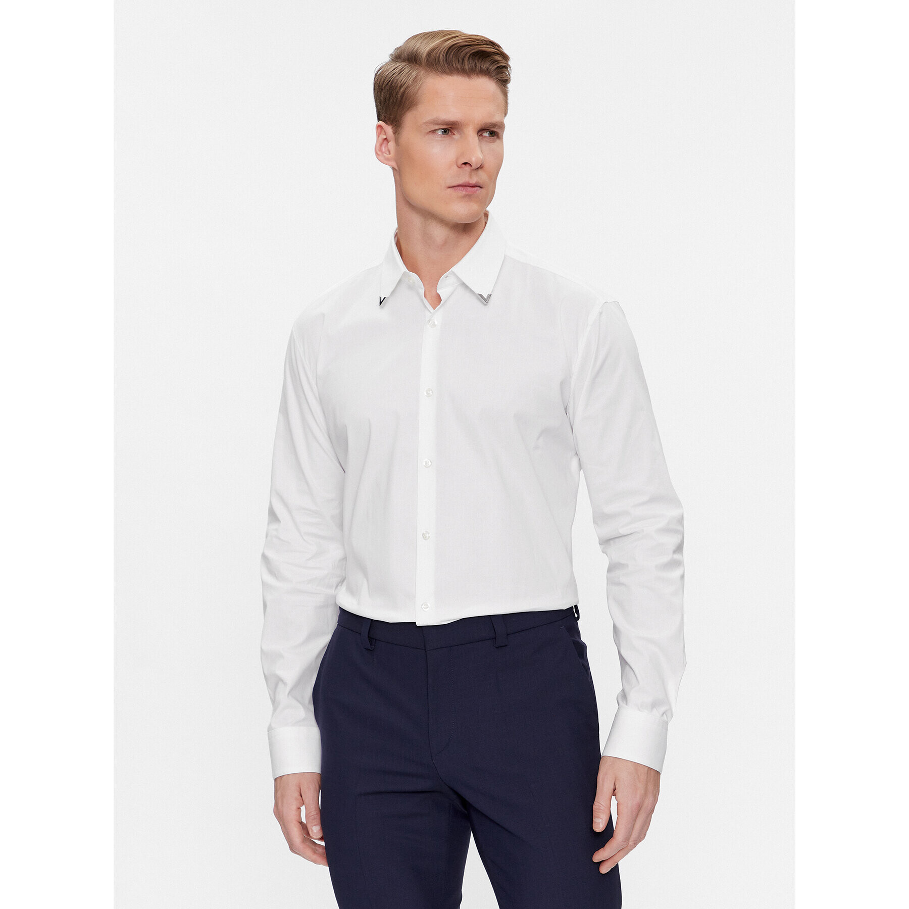 Hugo Риза Ermo 50508633 Бял Slim Fit - Pepit.bg