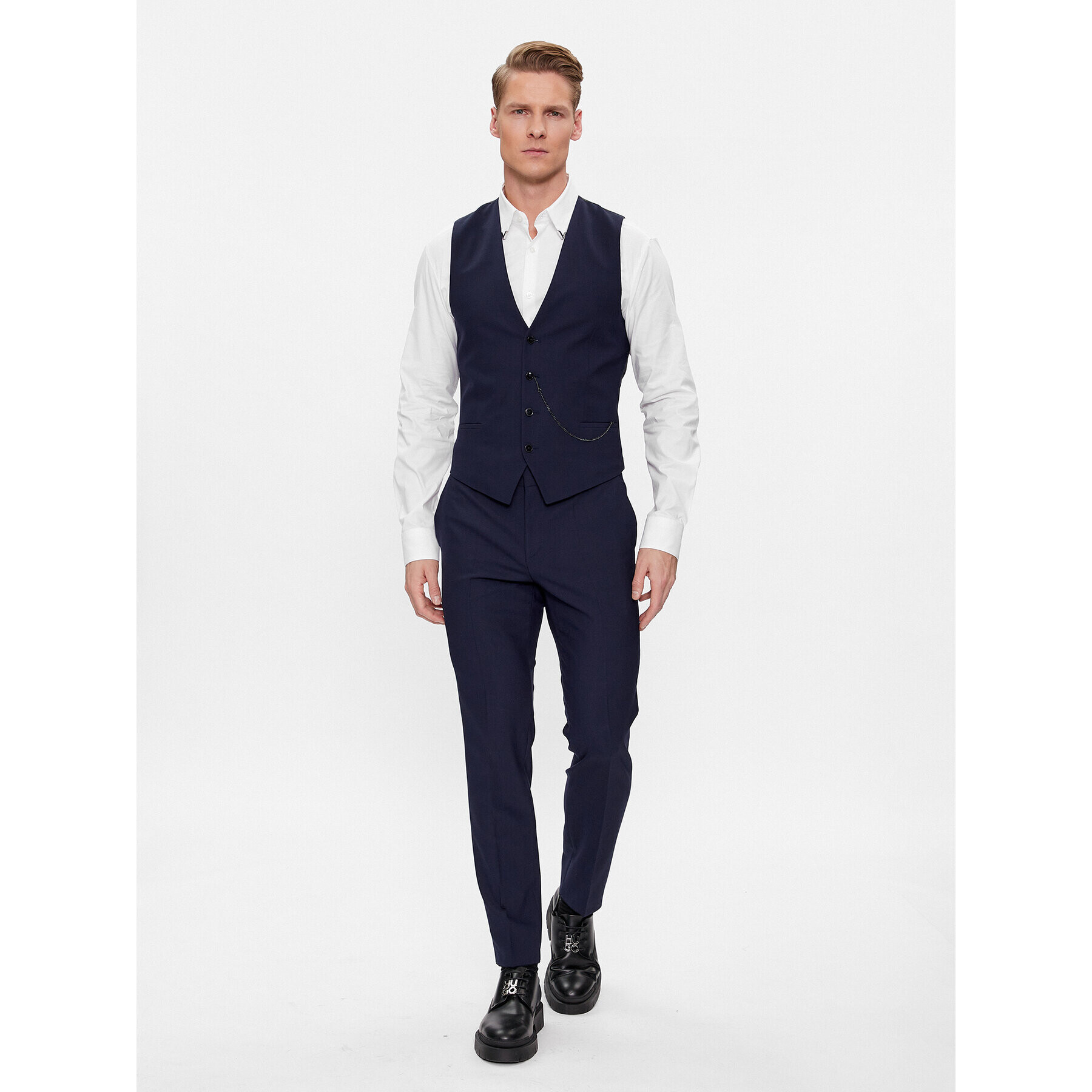 Hugo Риза Ermo 50508633 Бял Slim Fit - Pepit.bg
