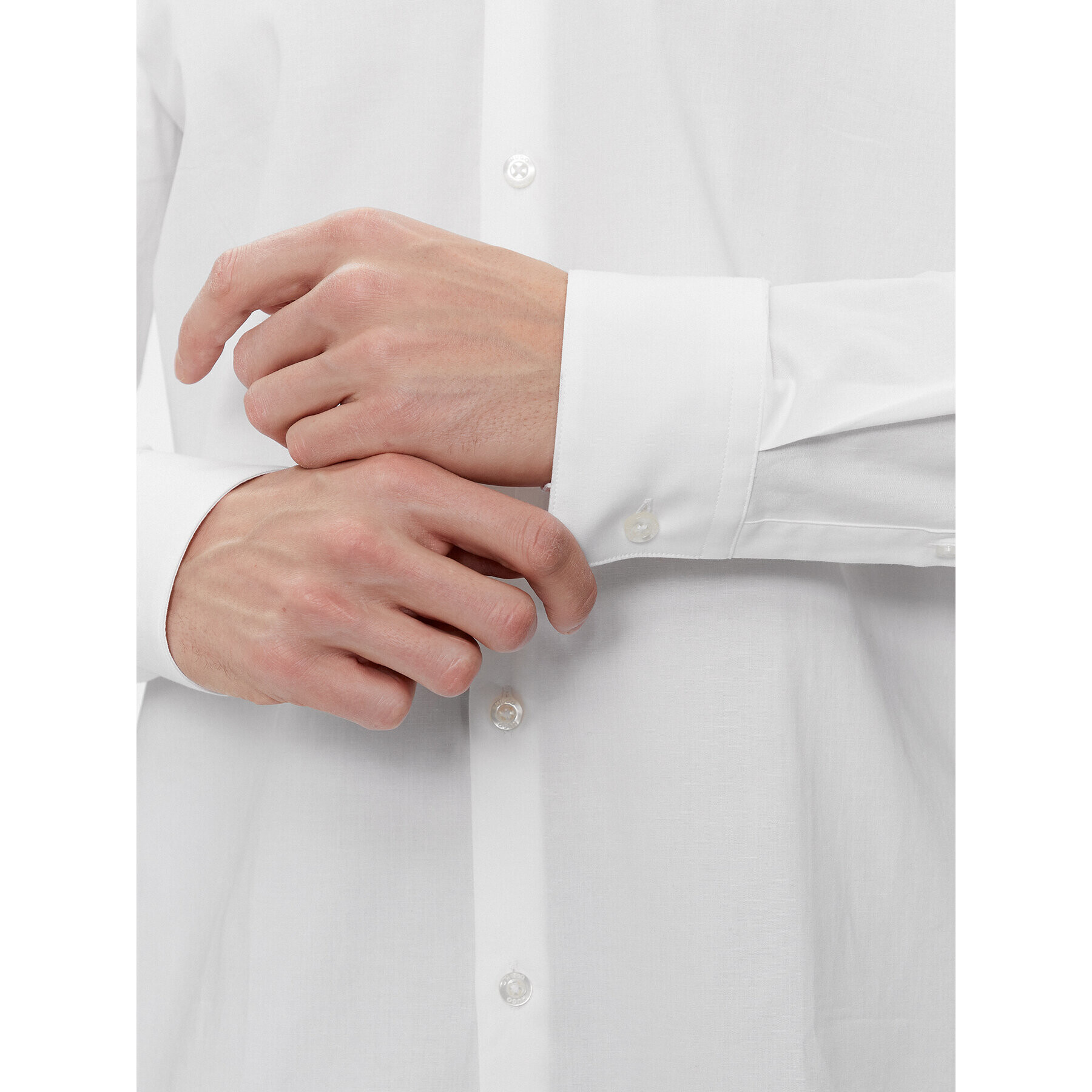Hugo Риза Ermo 50508633 Бял Slim Fit - Pepit.bg