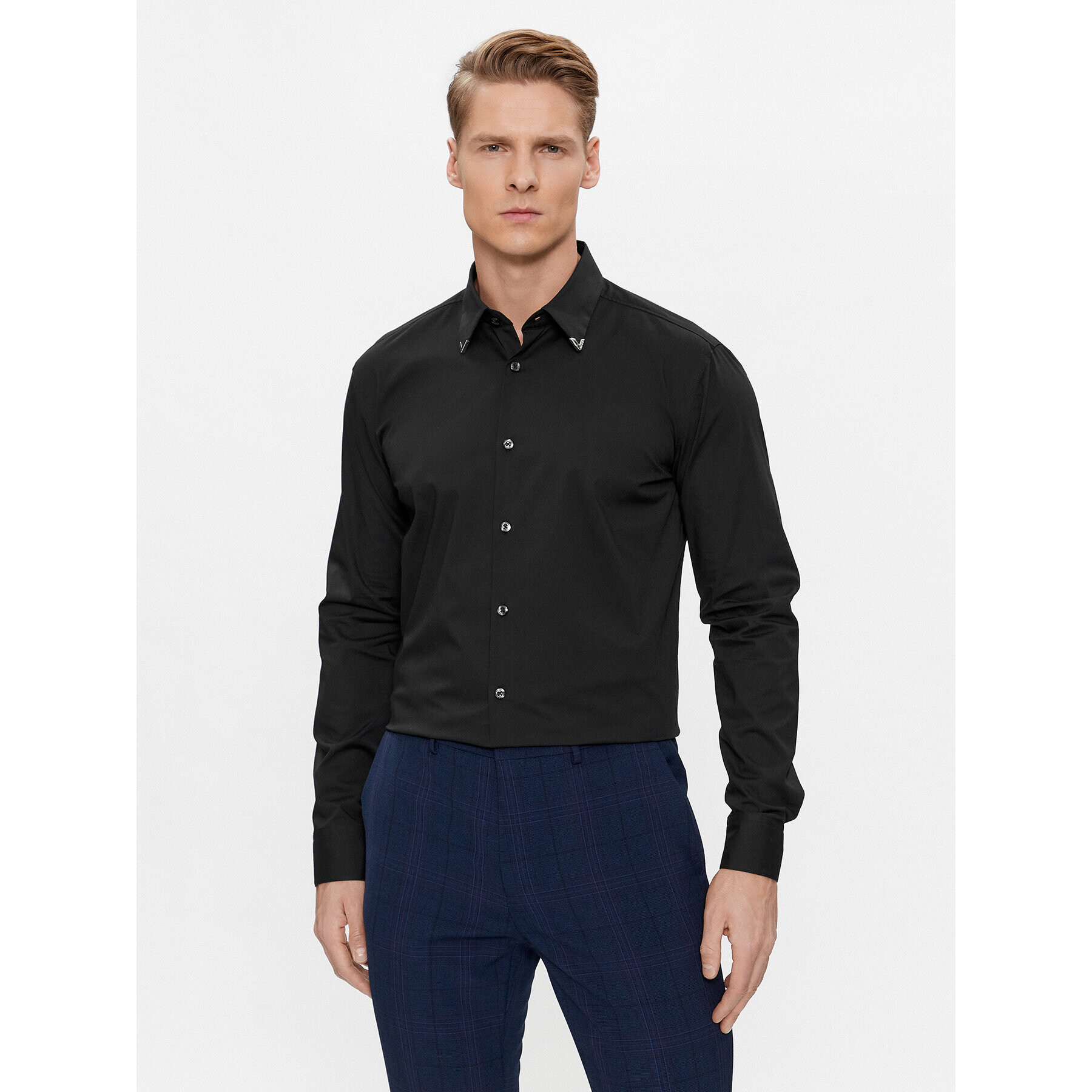 Hugo Риза Ermo 50508633 Черен Slim Fit - Pepit.bg