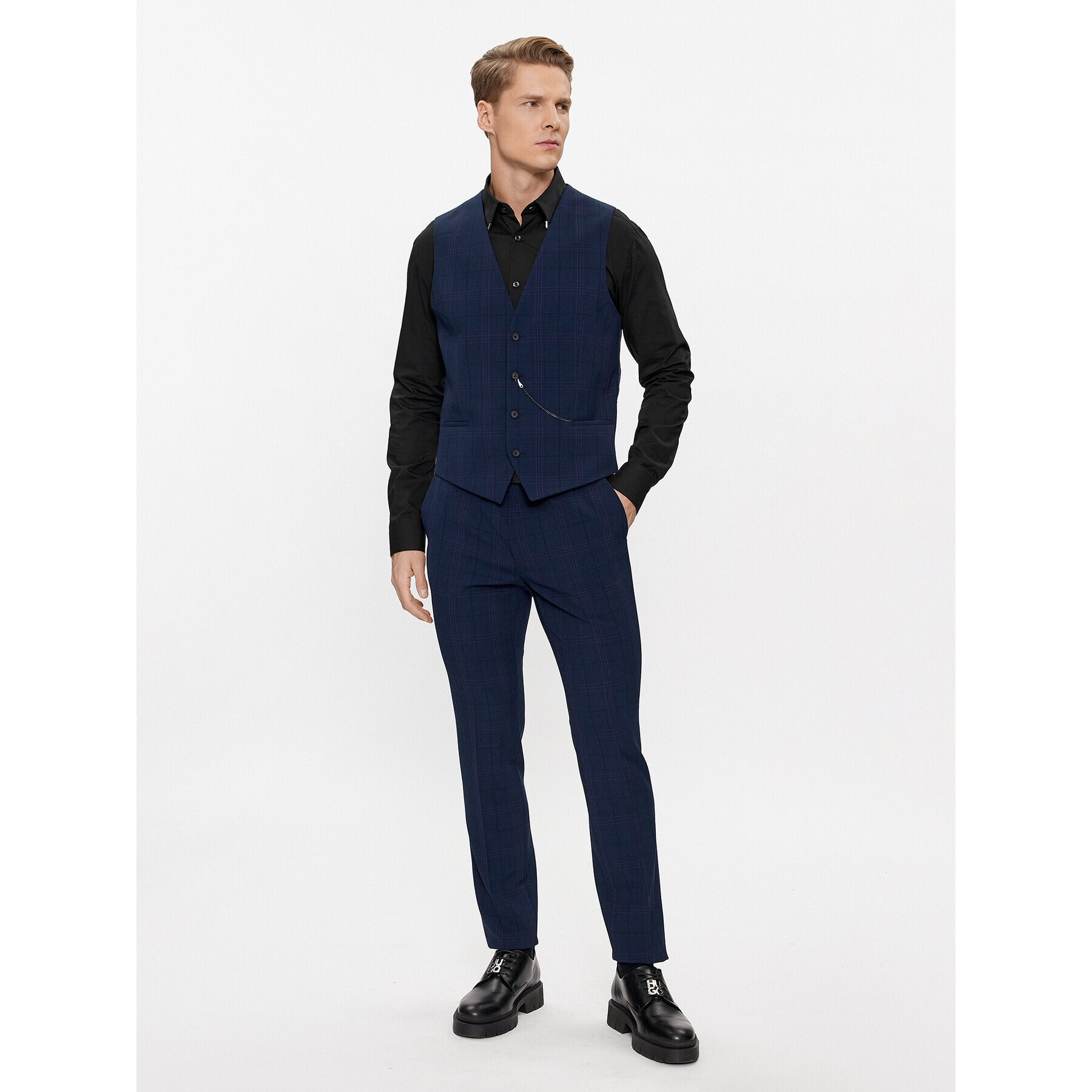 Hugo Риза Ermo 50508633 Черен Slim Fit - Pepit.bg