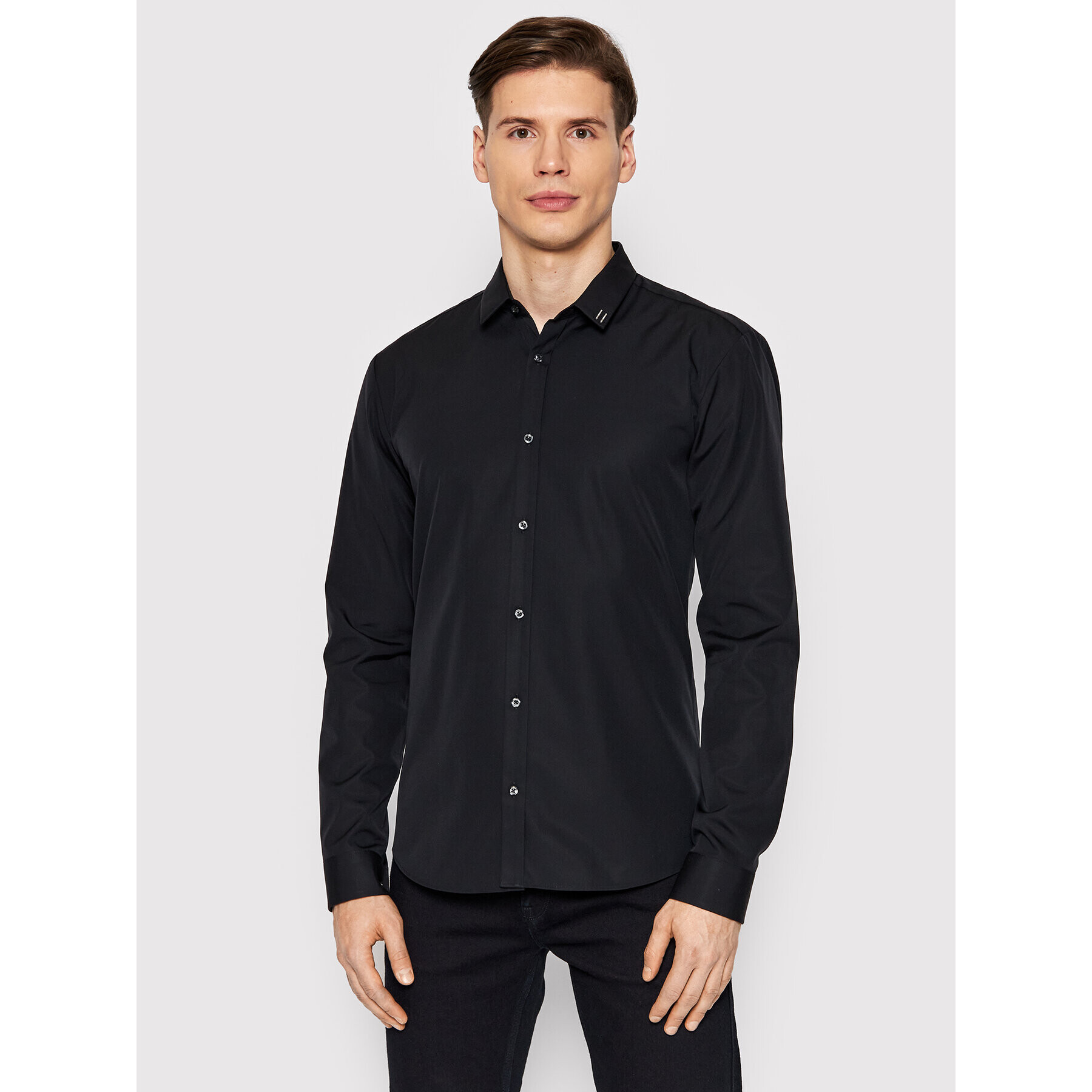 Hugo Риза Ero3 50468033 Черен Slim Fit - Pepit.bg