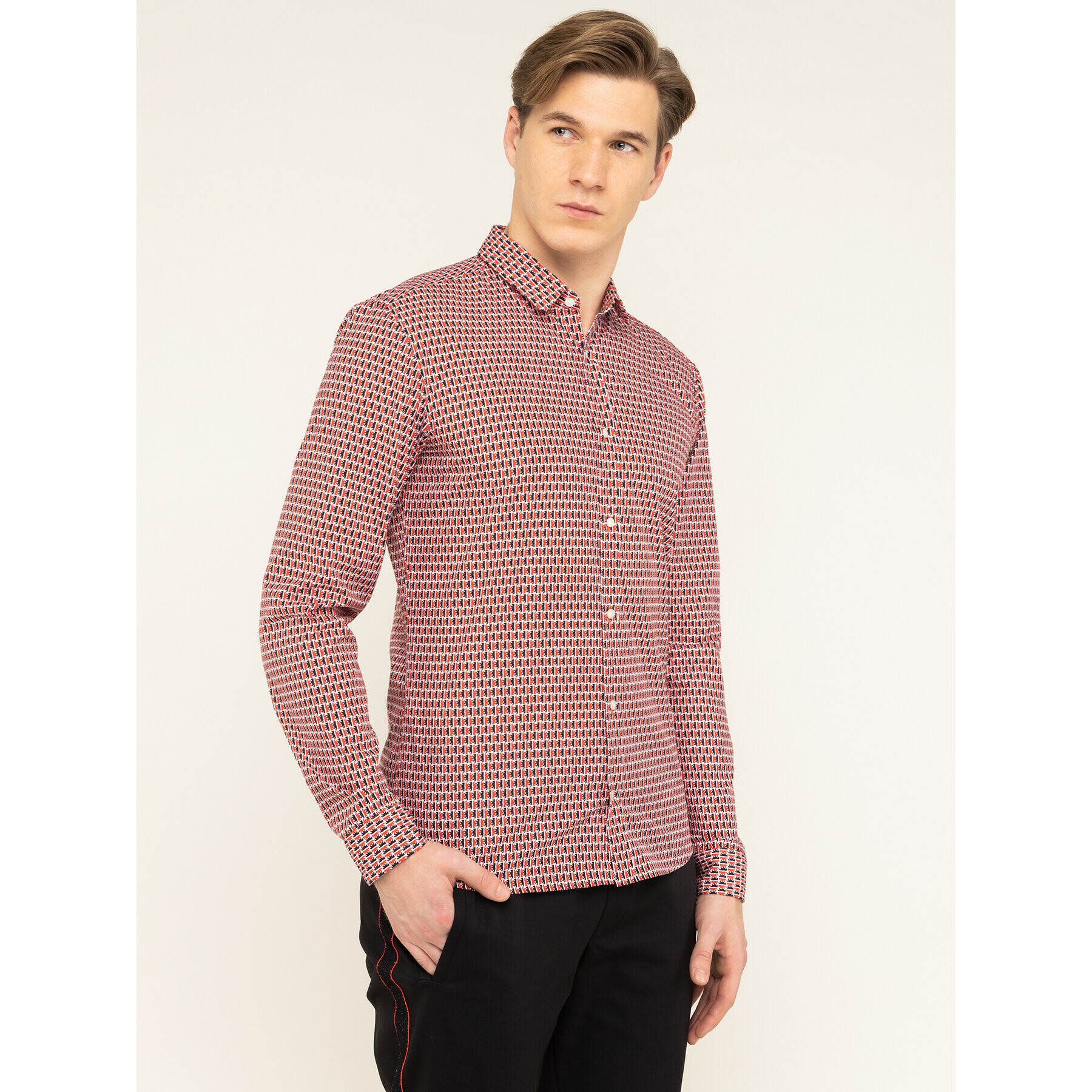 Hugo Риза Ero3-W 50421170 Цветен Slim Fit - Pepit.bg