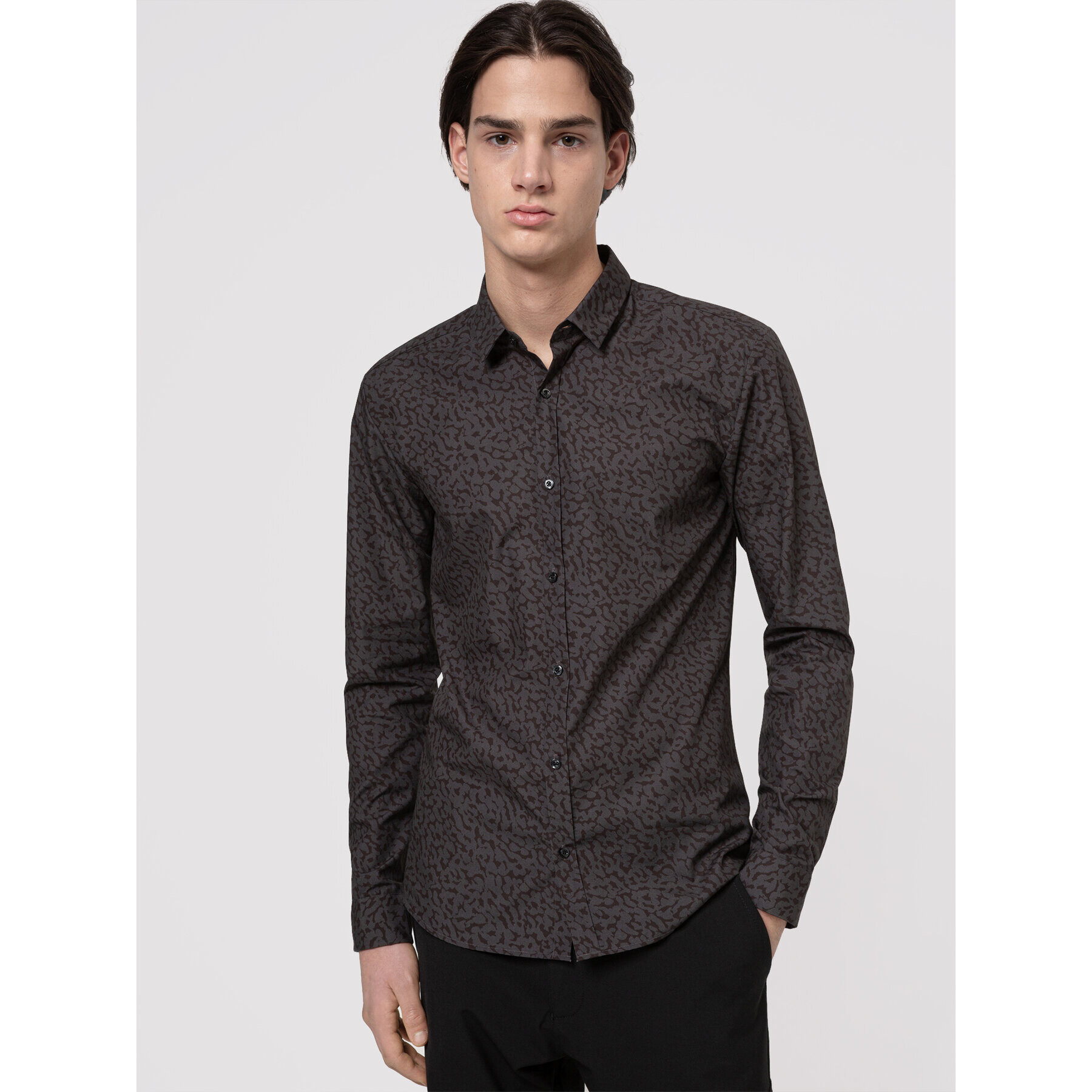 Hugo Риза Ero3-W 50449762 Черен Extra Slim Fit - Pepit.bg