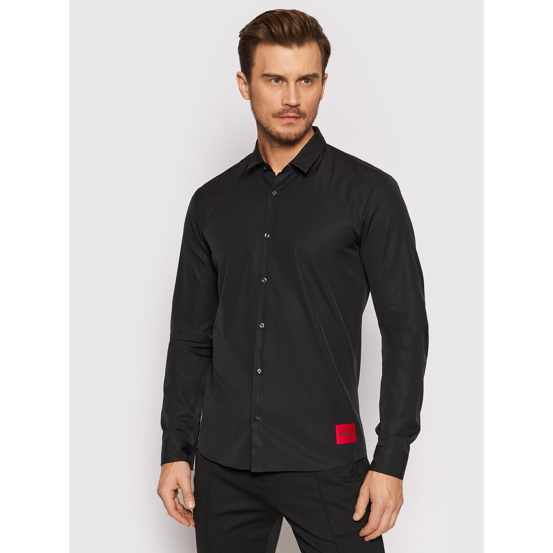 Hugo Риза Ero3-W 50450179 Черен Extra Slim Fit - Pepit.bg