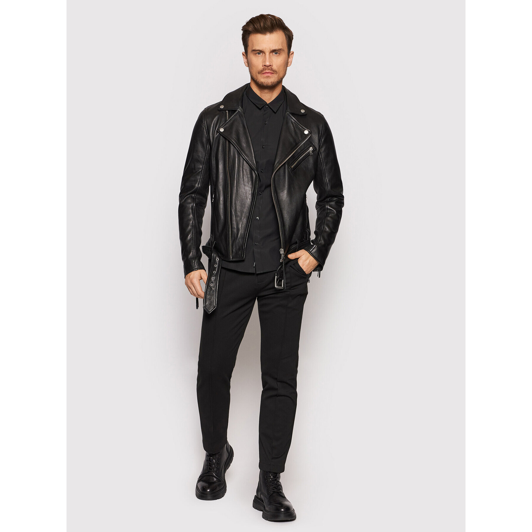 Hugo Риза Ero3-W 50450179 Черен Extra Slim Fit - Pepit.bg