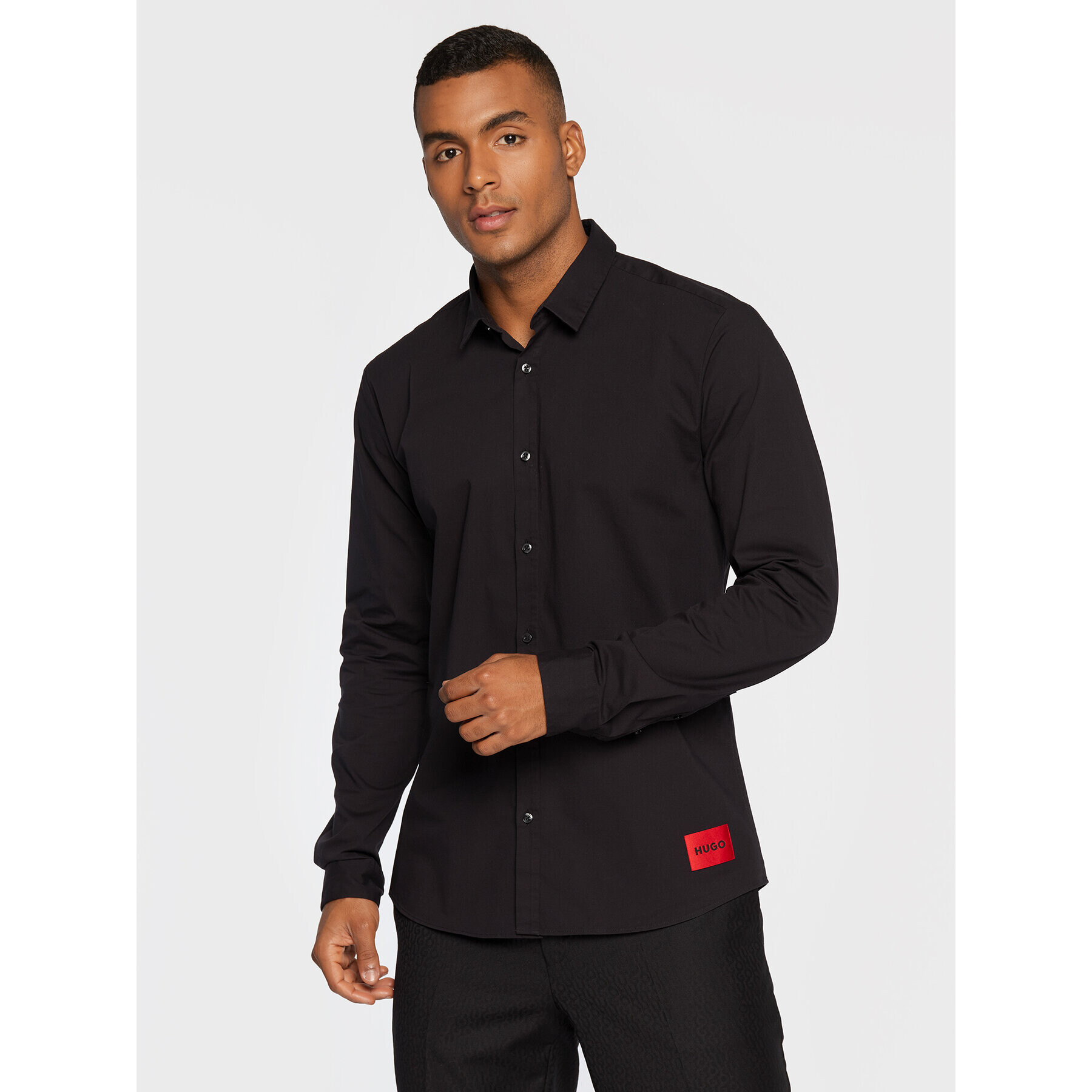 Hugo Риза Ero3-W 50475687 Черен Extra Slim Fit - Pepit.bg