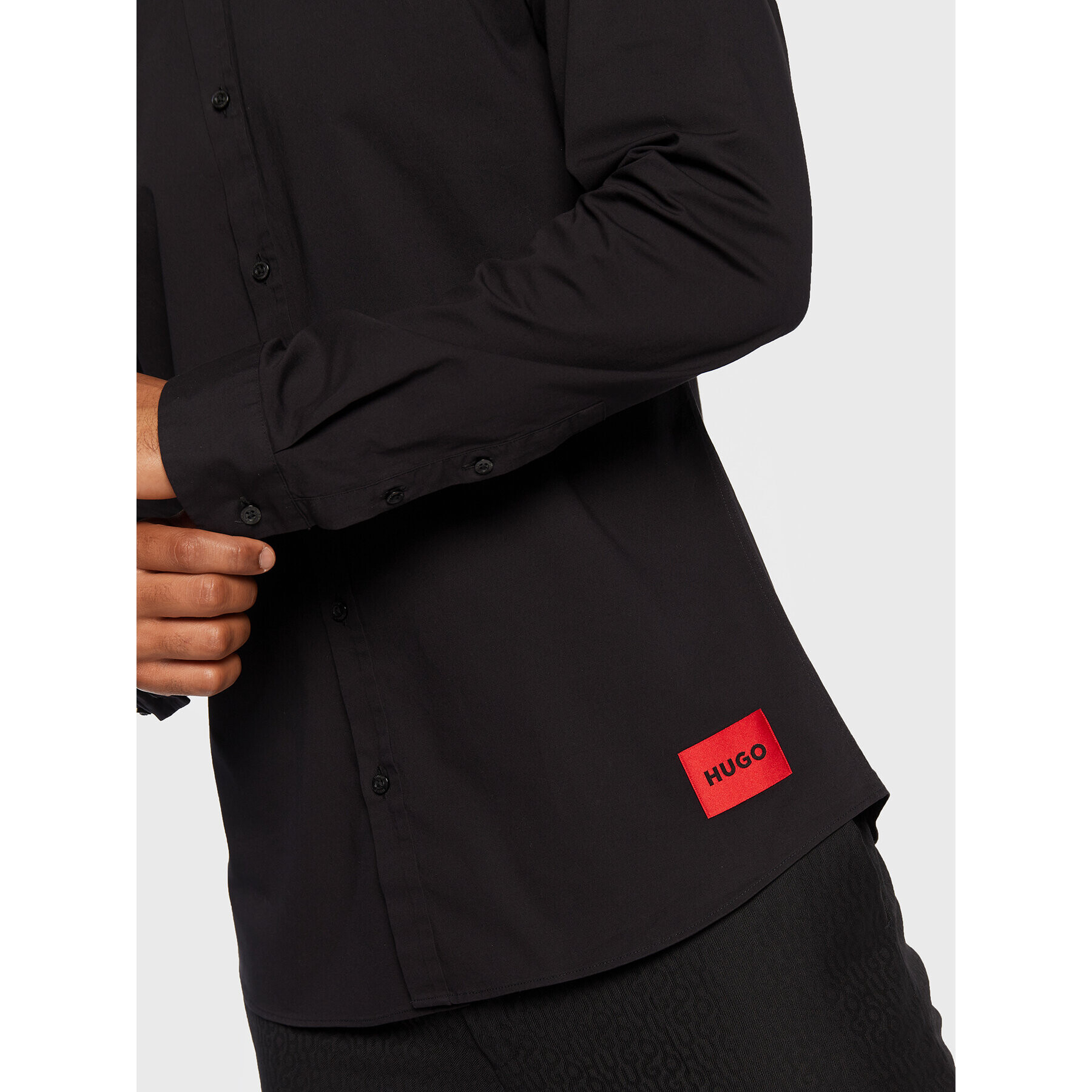 Hugo Риза Ero3-W 50475687 Черен Extra Slim Fit - Pepit.bg