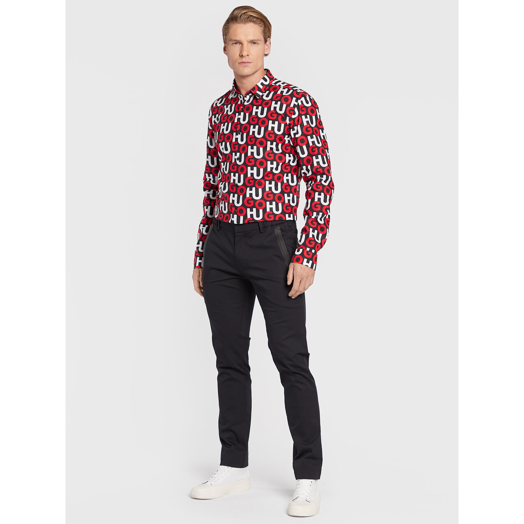Hugo Риза Ero3-W 50478547 Червен Extra Slim Fit - Pepit.bg