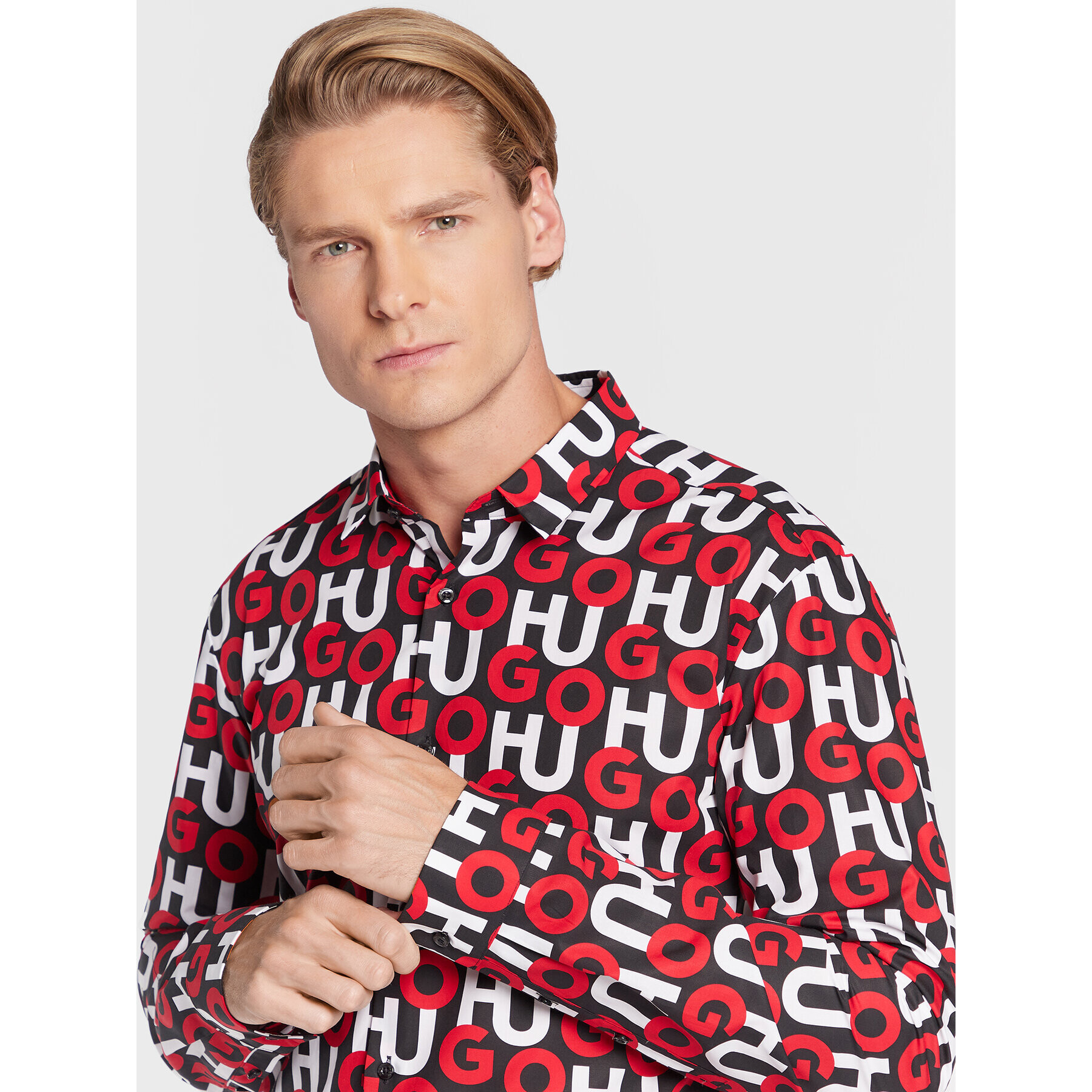 Hugo Риза Ero3-W 50478547 Червен Extra Slim Fit - Pepit.bg
