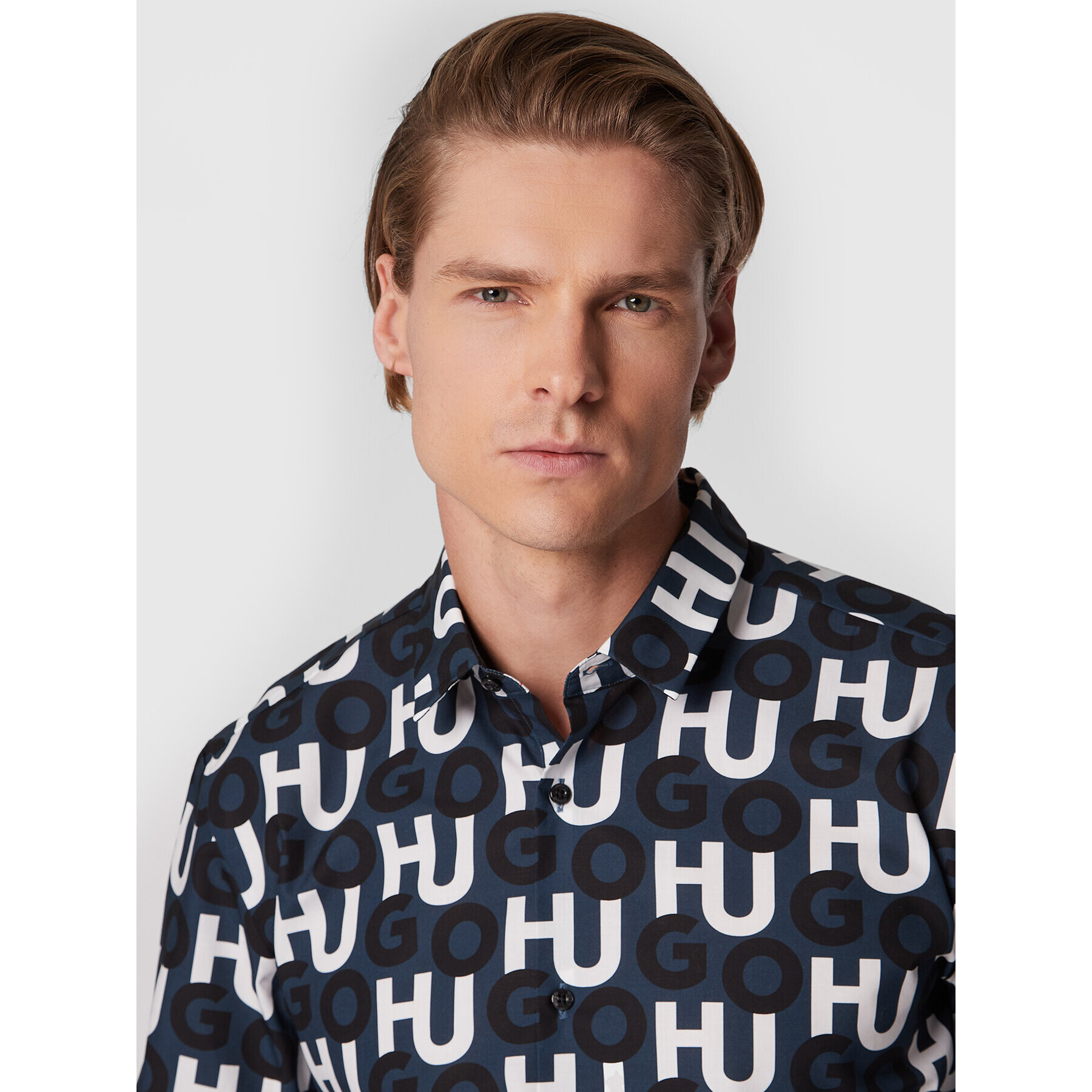 Hugo Риза Ero3-W 50478547 Син Extra Slim Fit - Pepit.bg