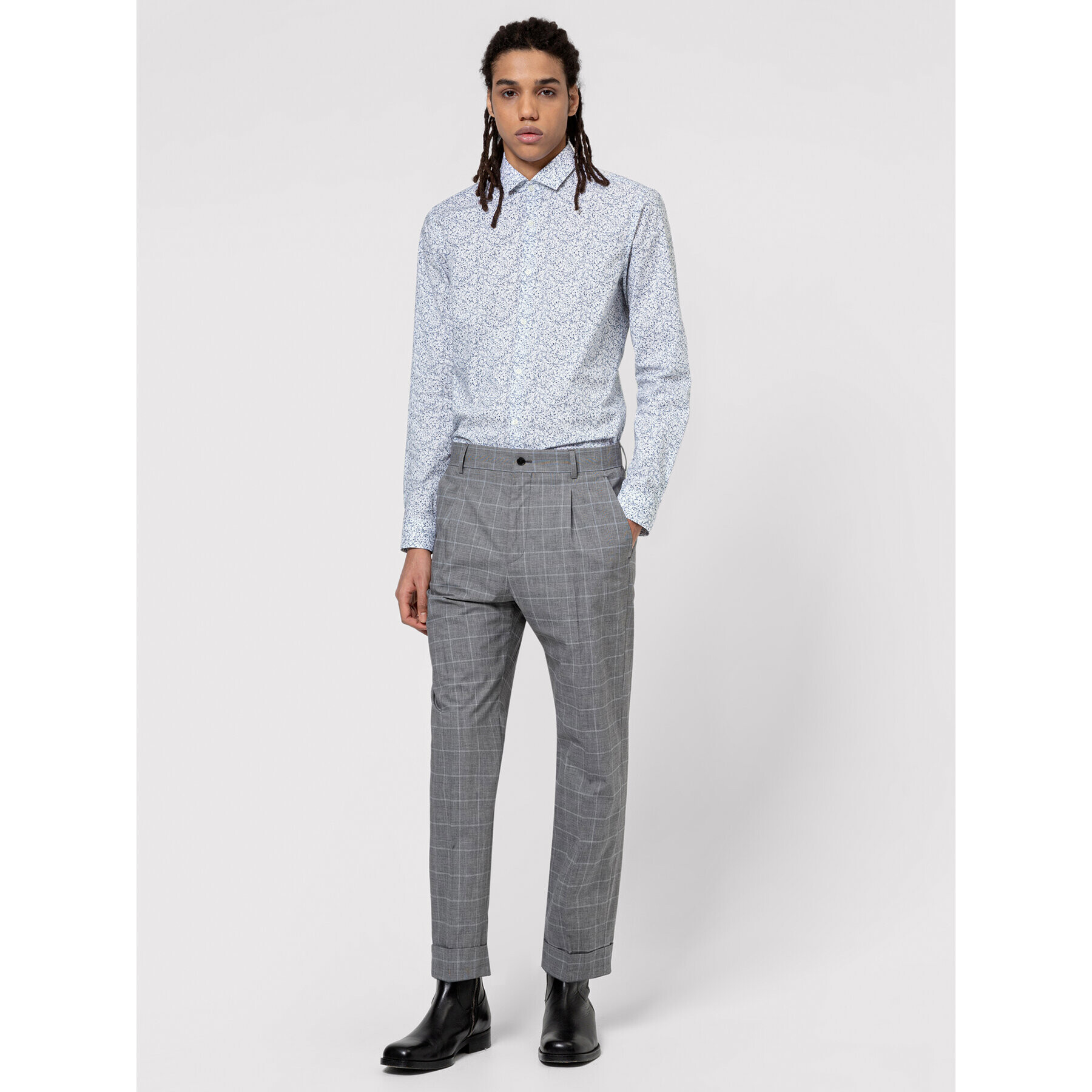 Hugo Риза Erondo 50450025 Бял Extra Slim Fit - Pepit.bg