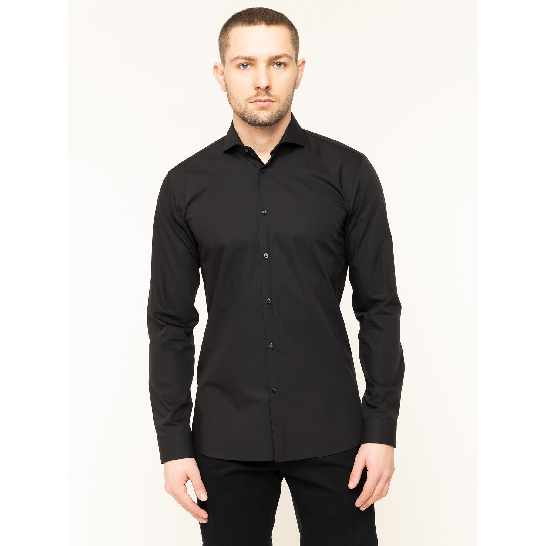 Hugo Риза Erriko 50377874 Черен Extra Slim Fit - Pepit.bg