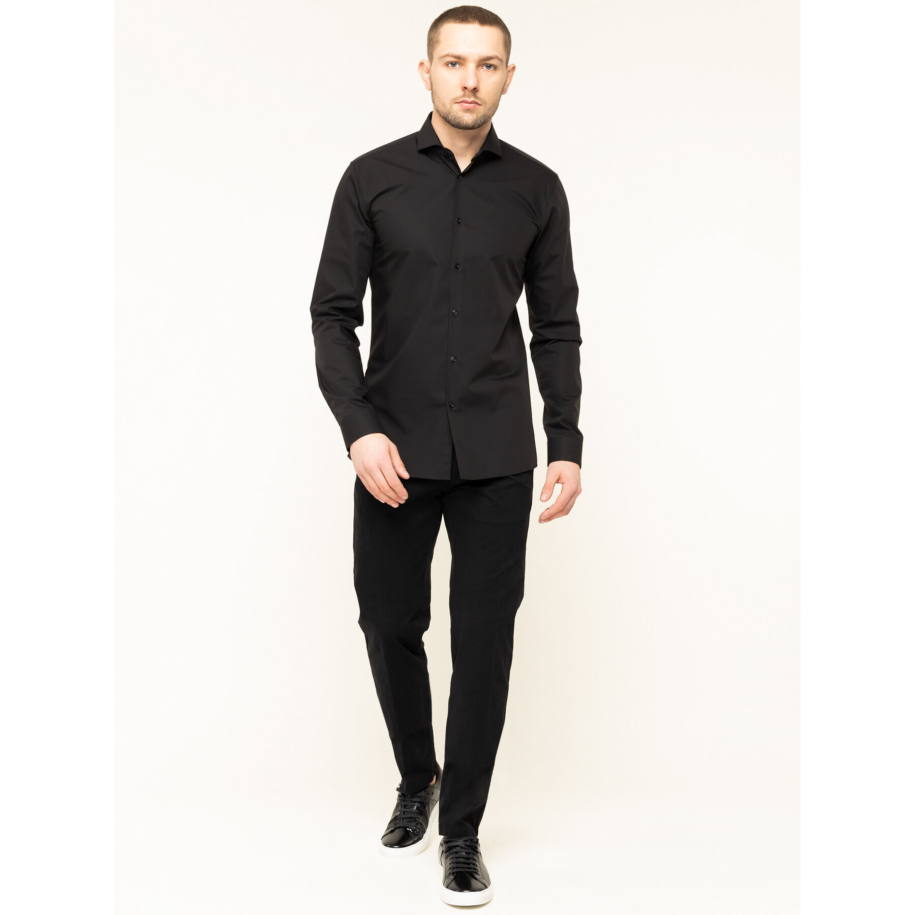 Hugo Риза Erriko 50377874 Черен Extra Slim Fit - Pepit.bg