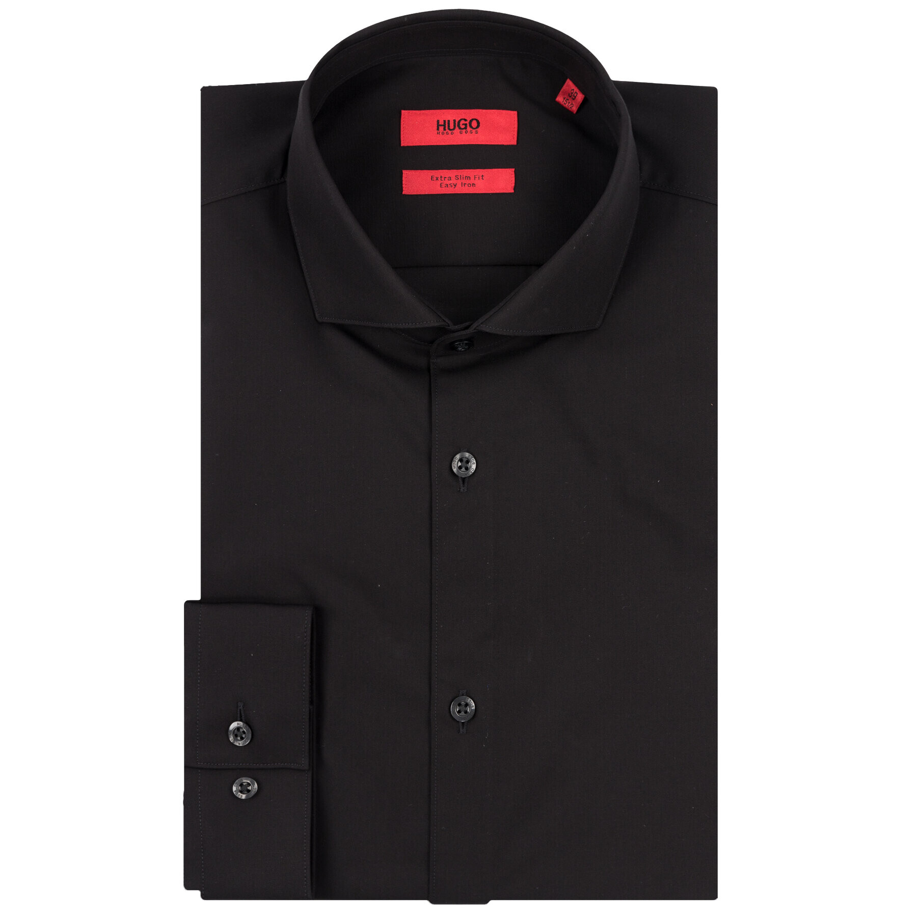 Hugo Риза Erriko 50377874 Черен Extra Slim Fit - Pepit.bg