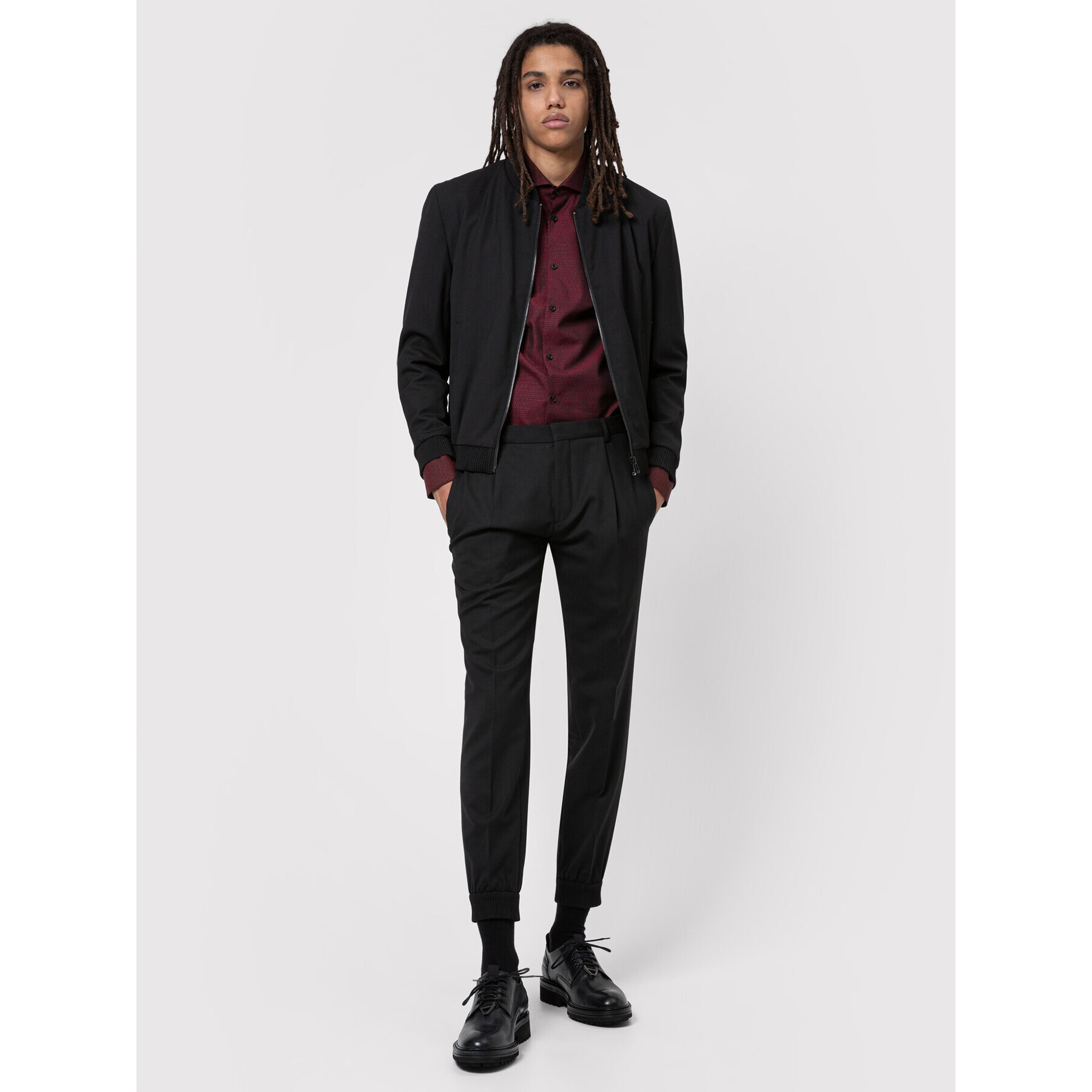 Hugo Риза Erriko 50443546 Бордо Extra Slim Fit - Pepit.bg