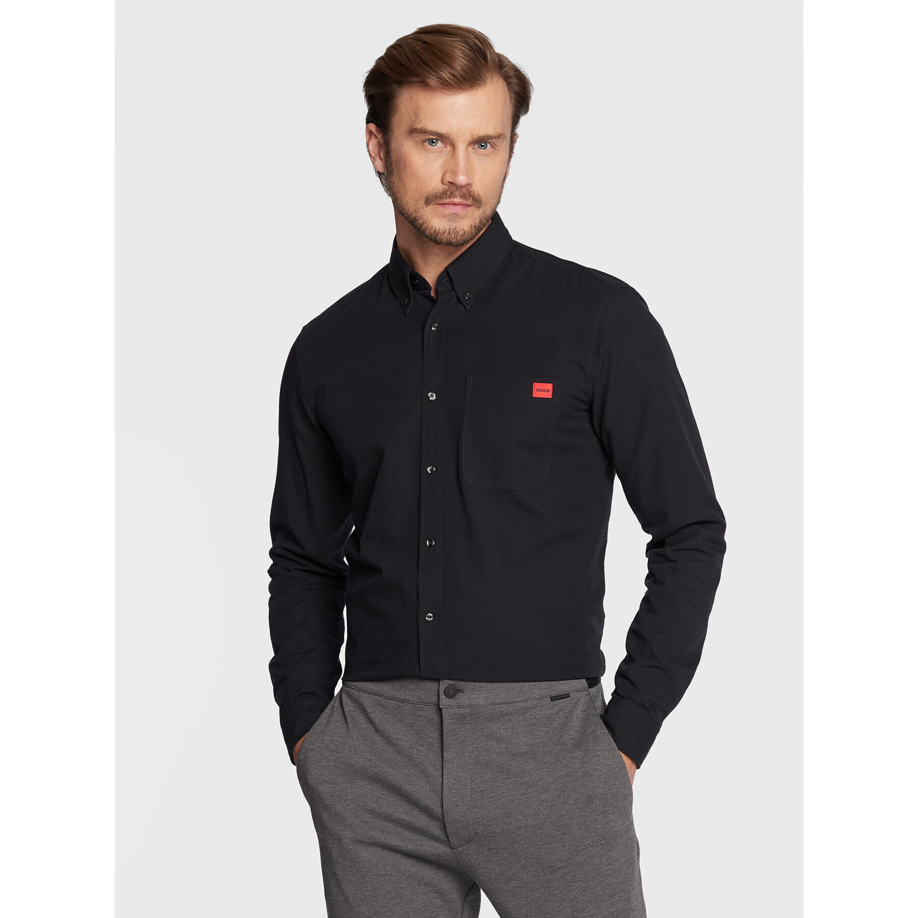 Hugo Риза Evito 50479302 Черен Slim Fit - Pepit.bg