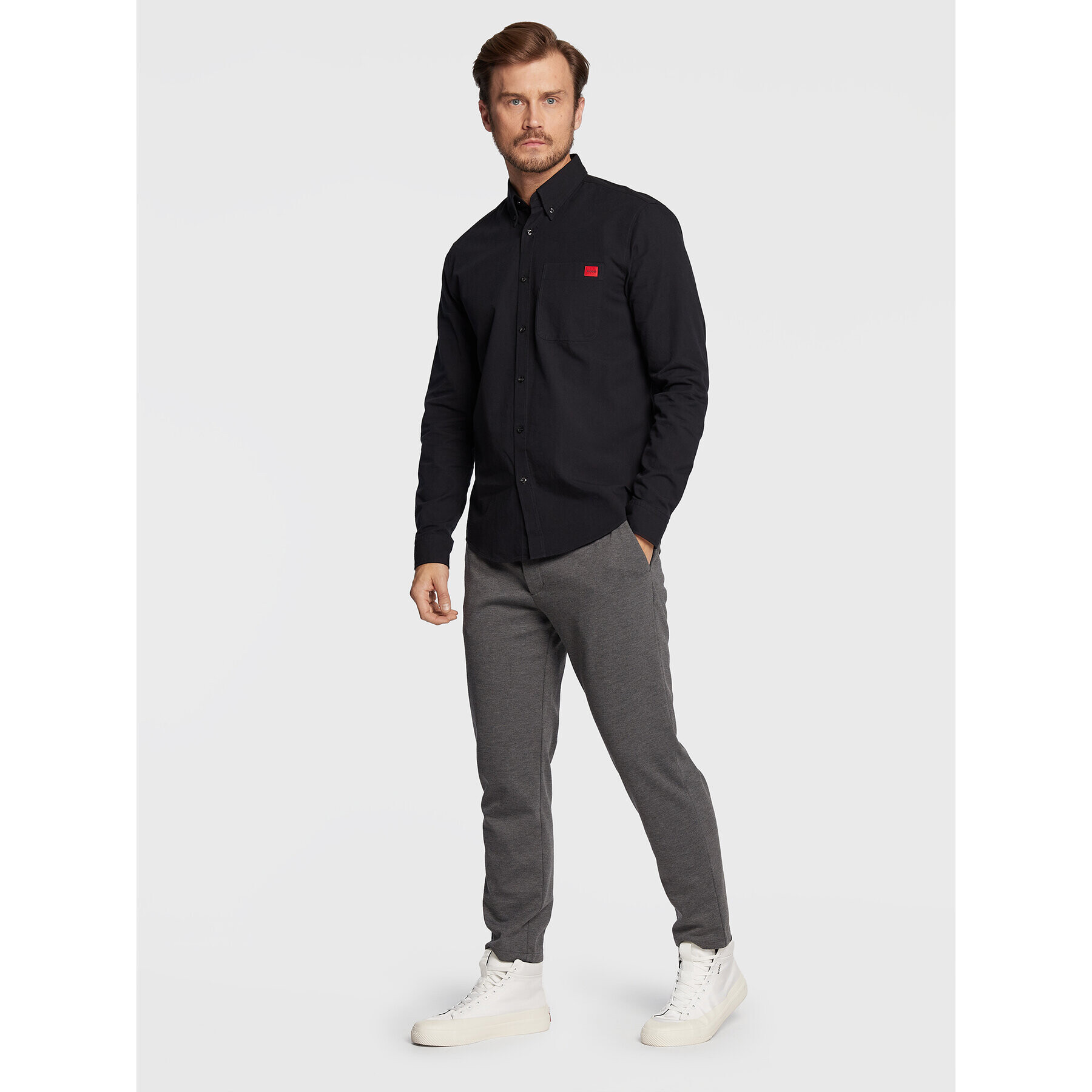 Hugo Риза Evito 50479302 Черен Slim Fit - Pepit.bg