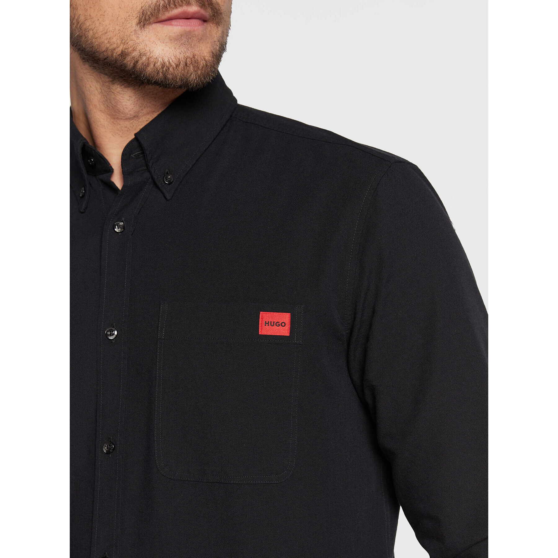 Hugo Риза Evito 50479302 Черен Slim Fit - Pepit.bg