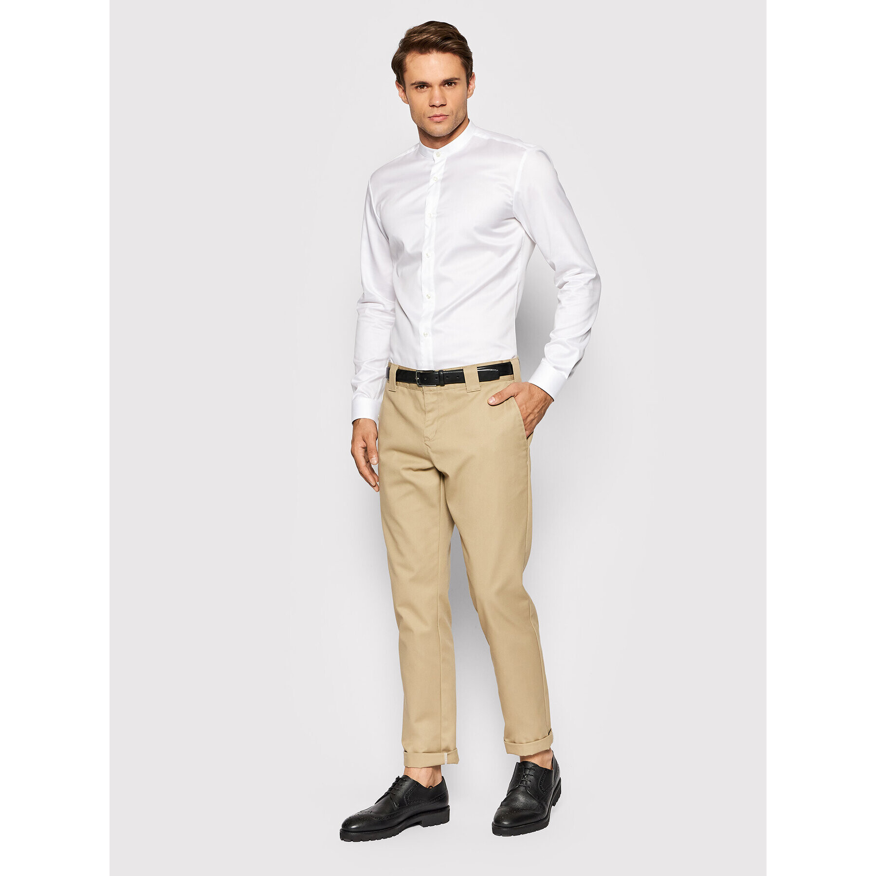 Hugo Риза Kaleb 50449990 Бял Slim Fit - Pepit.bg