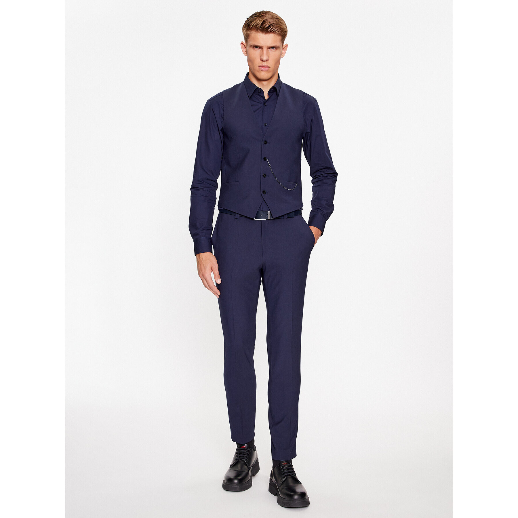 Hugo Риза Kenno 50289499 Син Slim Fit - Pepit.bg