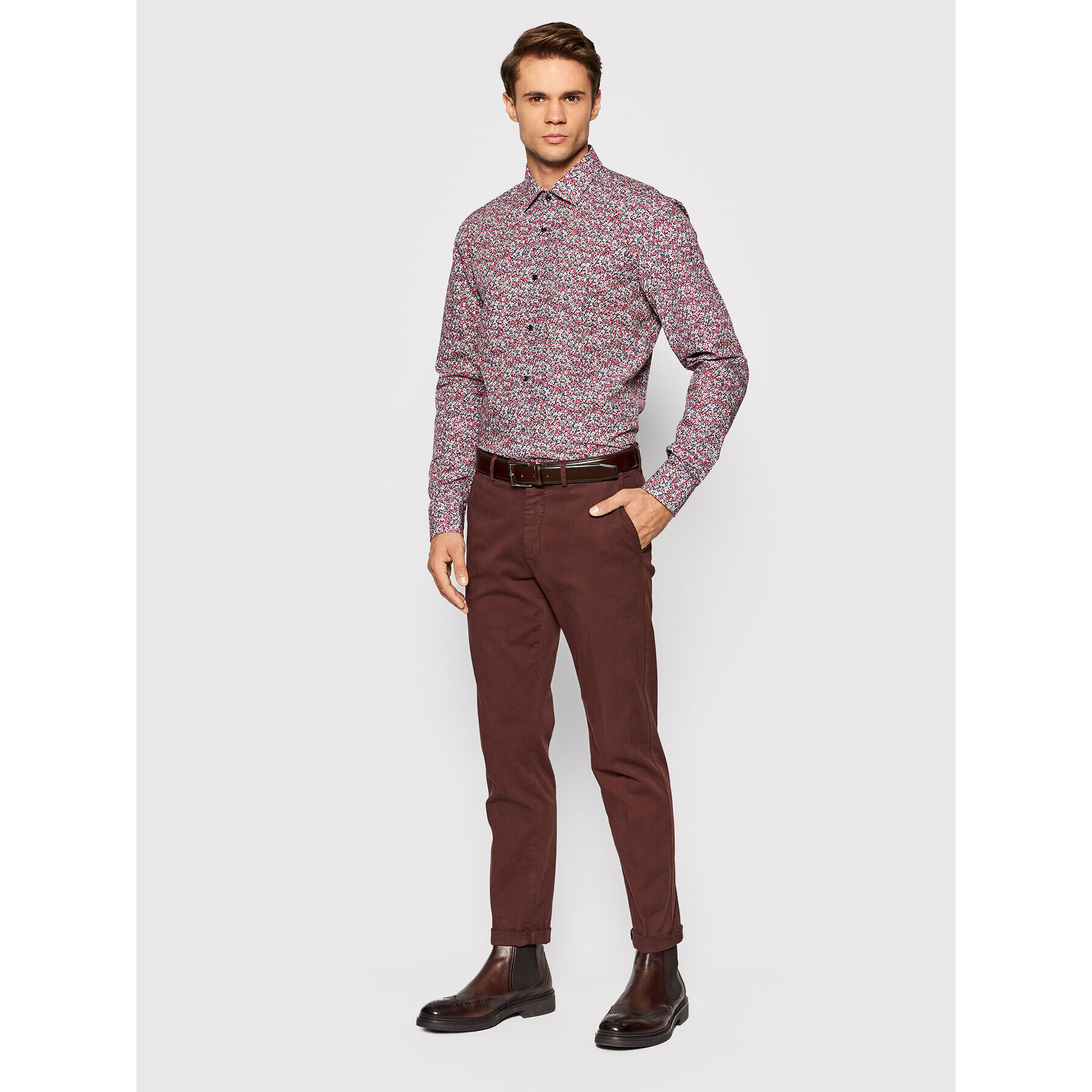 Hugo Риза Kenno 50456077 Розов Slim Fit - Pepit.bg