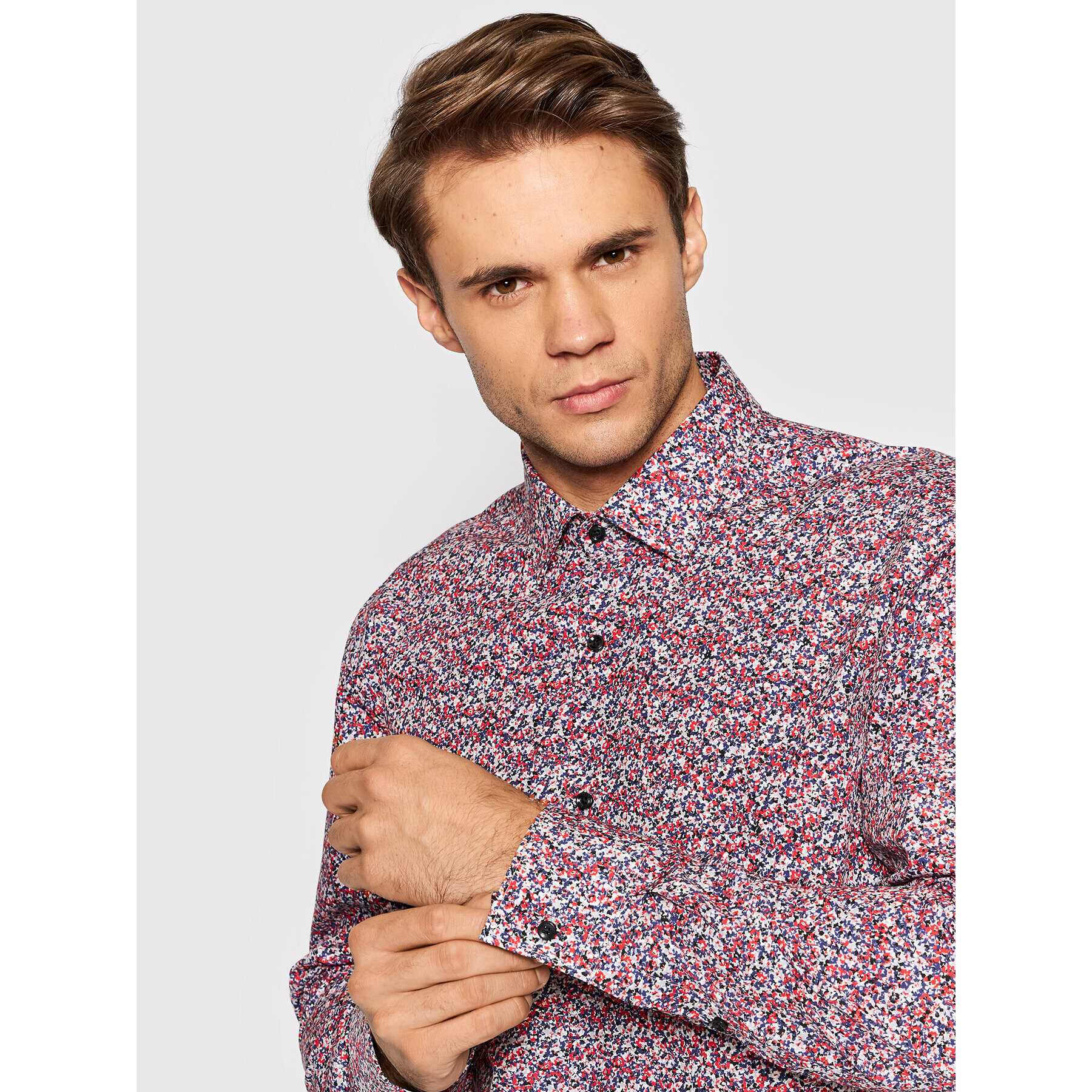 Hugo Риза Kenno 50456077 Розов Slim Fit - Pepit.bg