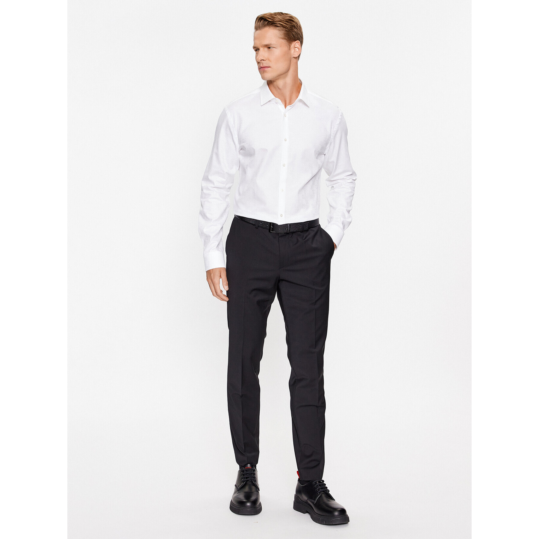 Hugo Риза Kenno 50500965 Бял Slim Fit - Pepit.bg