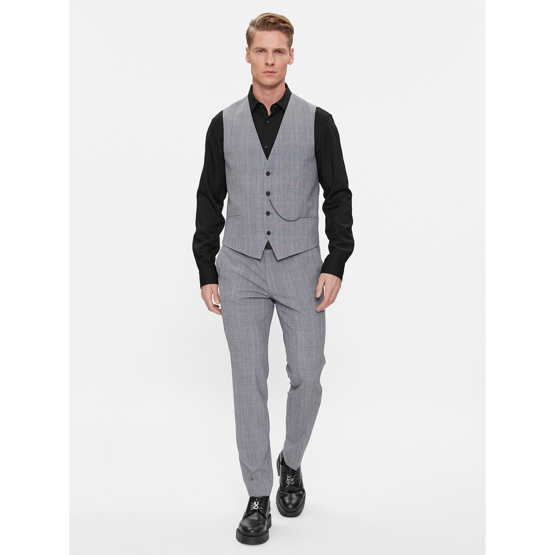 Hugo Риза Kenno 50500998 Черен Slim Fit - Pepit.bg