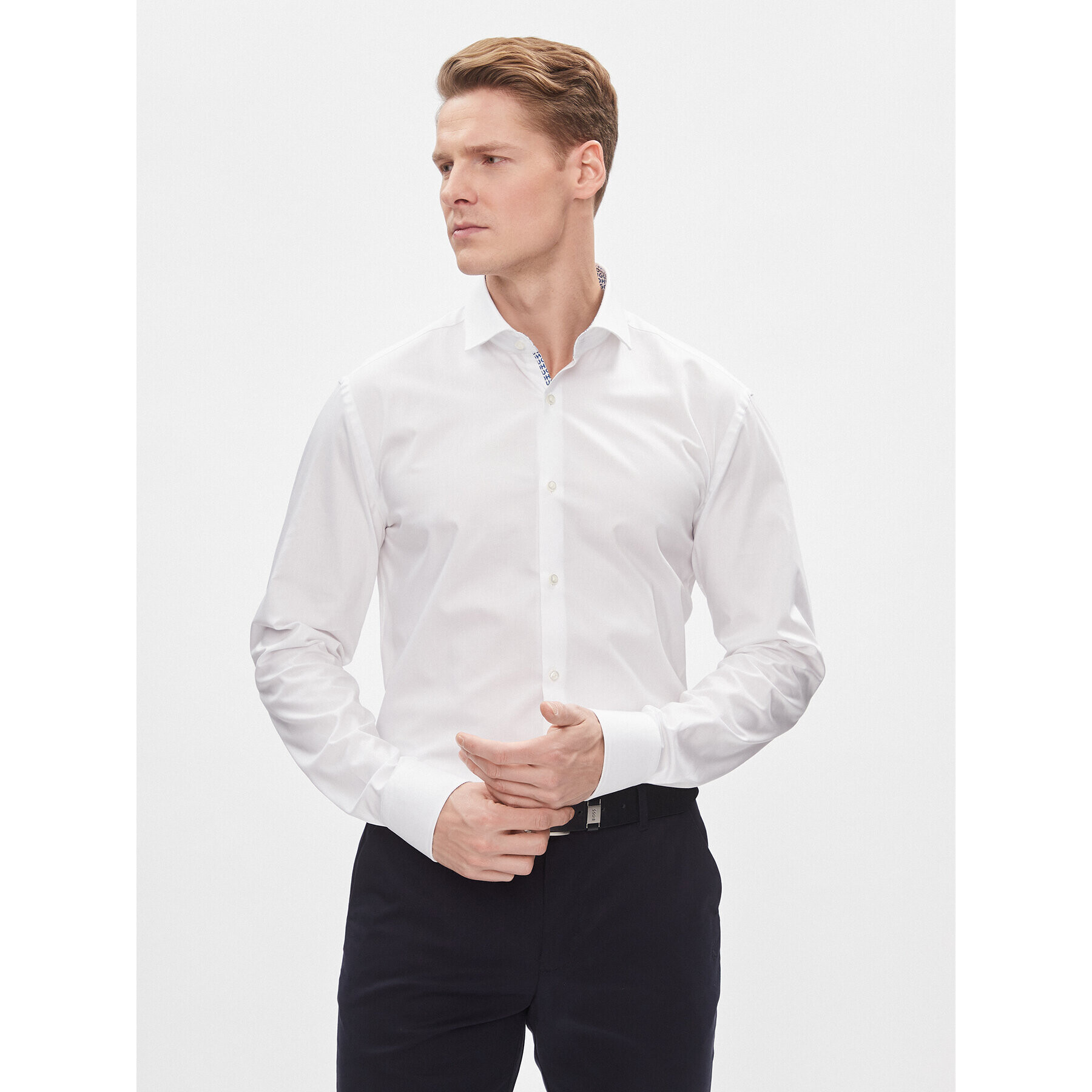 Hugo Риза Kery 50508303 Бял Slim Fit - Pepit.bg